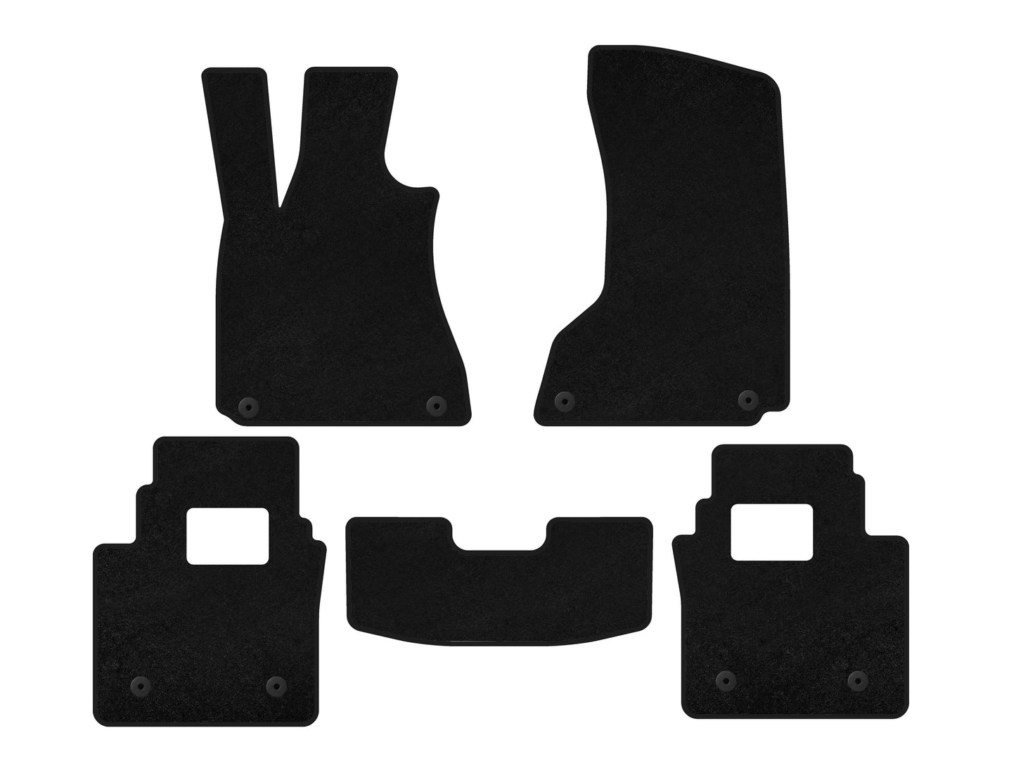 Textile Floor Mats Premium (SD, Black) for Maserati Quattroporte 2013-2023 - image 1