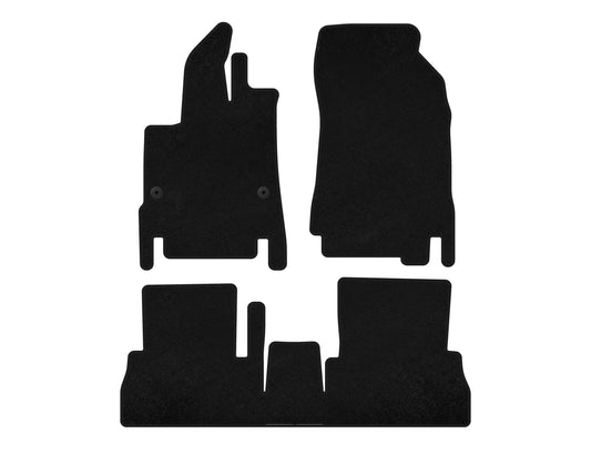 Textile Floor Mats Premium (7-Seater/Long Wheelbase, Black) for Peugeot Partner/Rifter 2019- - image 1