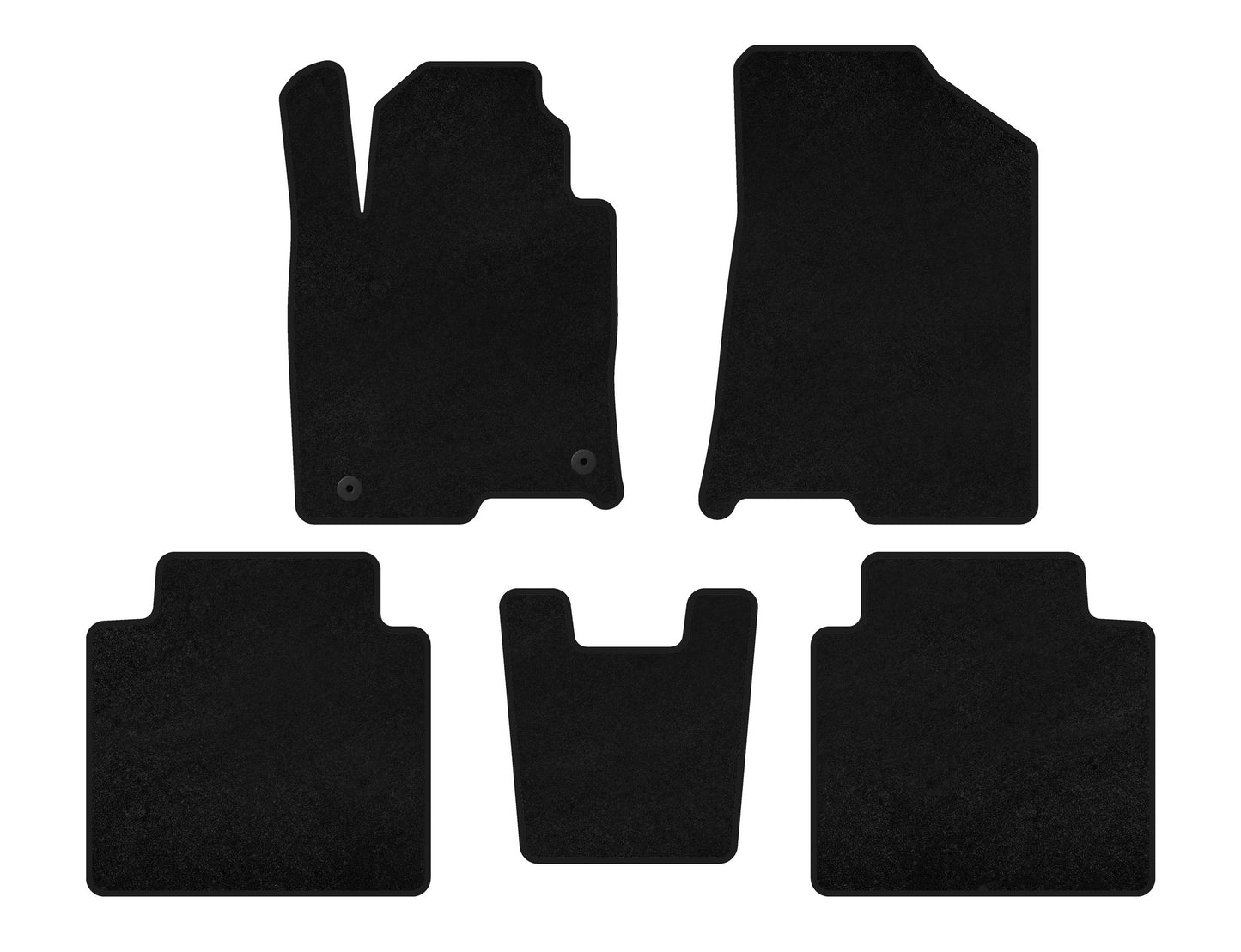 Textile Floor Mats Premium (SD, Black) for Hyundai Grandeur 2017- - image 1