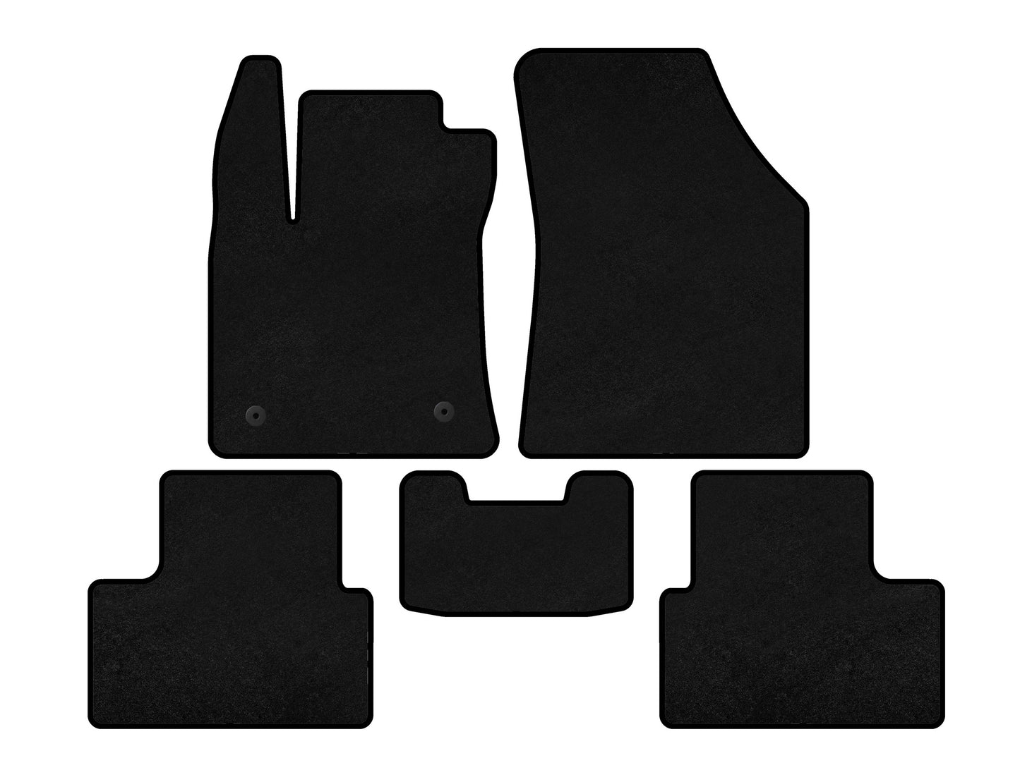 Textile Floor Mats Classic (SD, Black) for Renault Megane IV 2016-2025 - image 1