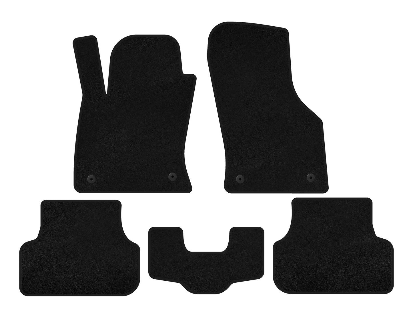 Textile Floor Mats Classic (2013-2016, SW, Black) for Seat Leon 2013-2020 - image 1