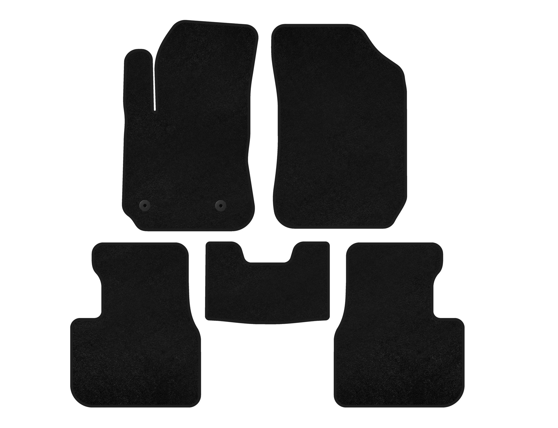 Textile Floor Mats Classic (Black) for Citroen Cactus 2014-2020 - image 1