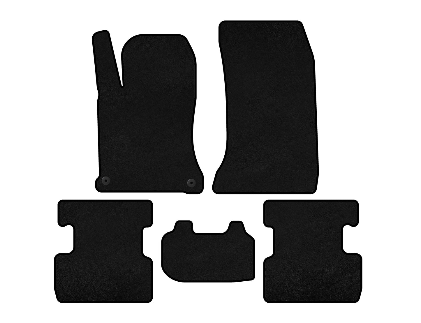 Textile Floor Mats Premium (Black) for Mercedes GLA X156 2014-2019 - image 1