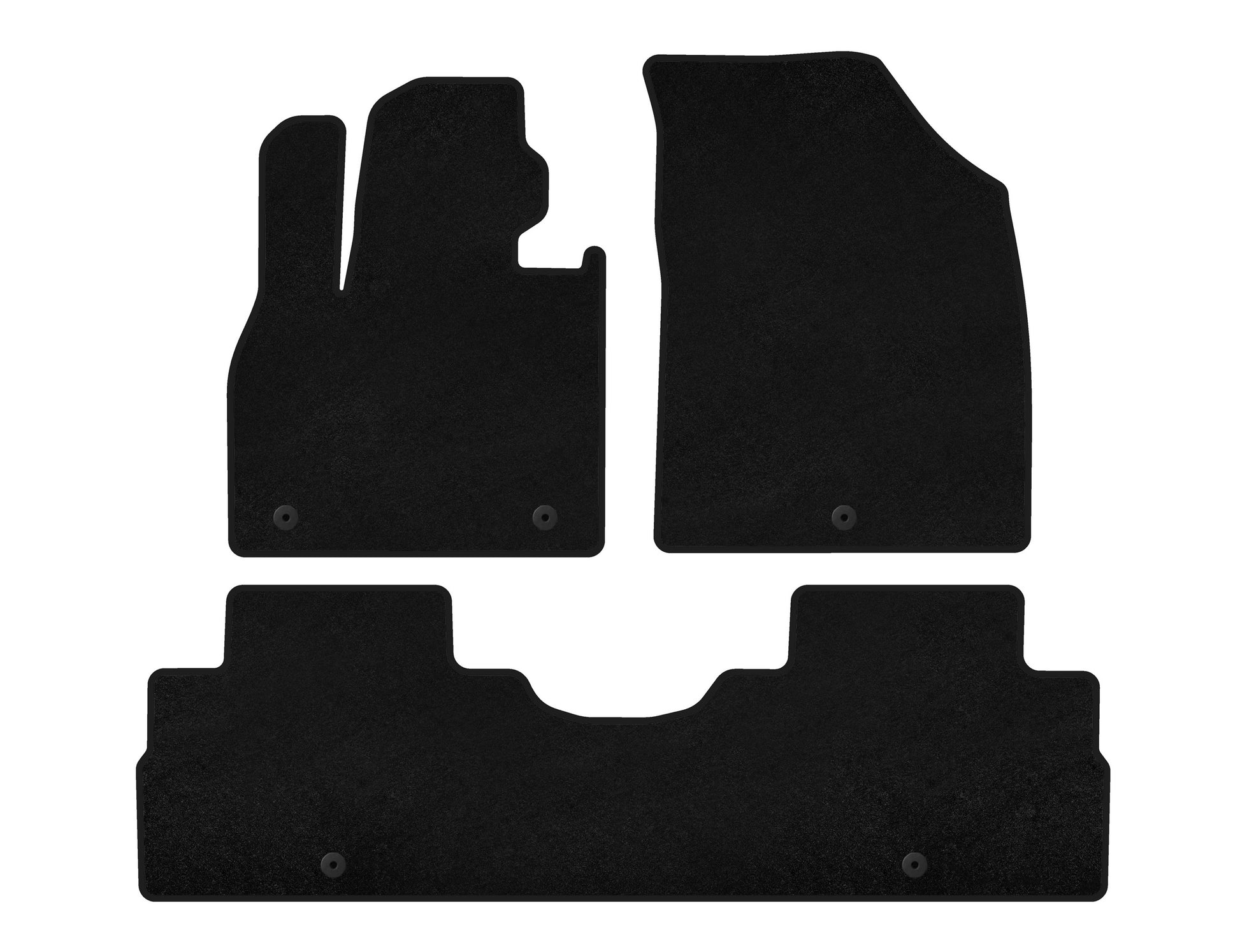 Textile Floor Mats Classic (2 Rows, 8-Seater, Black) for Hyundai Palisade 2018-2025 - image 1