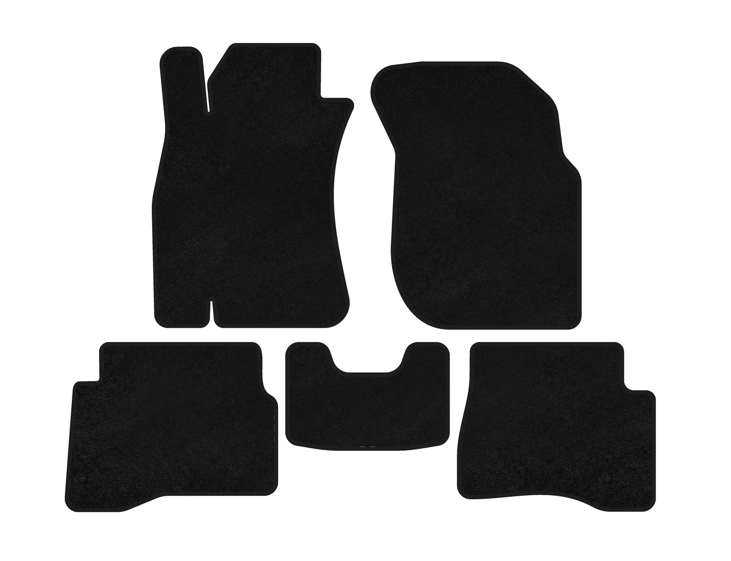 Textile Floor Mats Classic (SD, Black) for Nissan Almera N16 2000-2006 - image 1