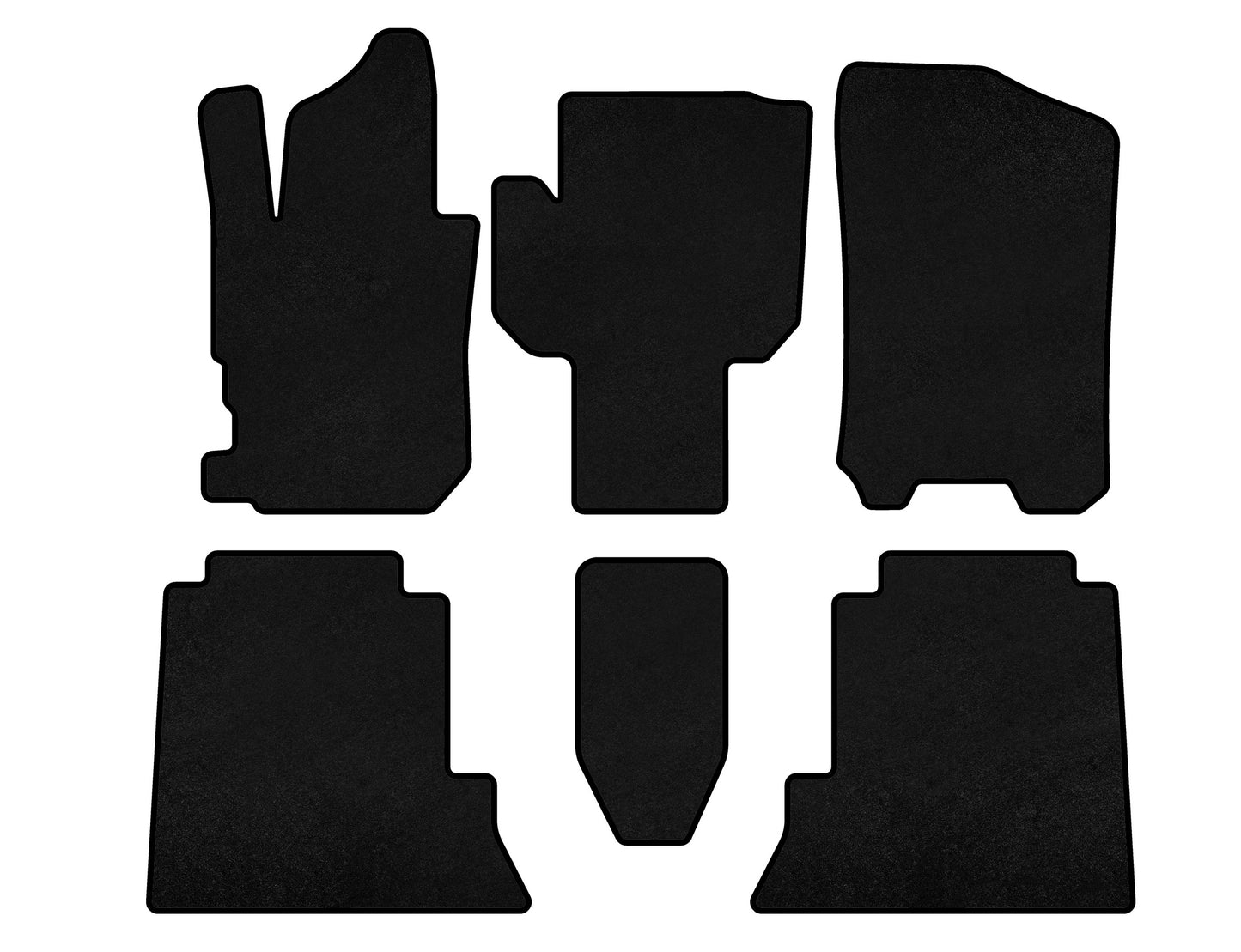 Textile Floor Mats Premium (Black) for Honda FR-V 2004-2009 - image 1