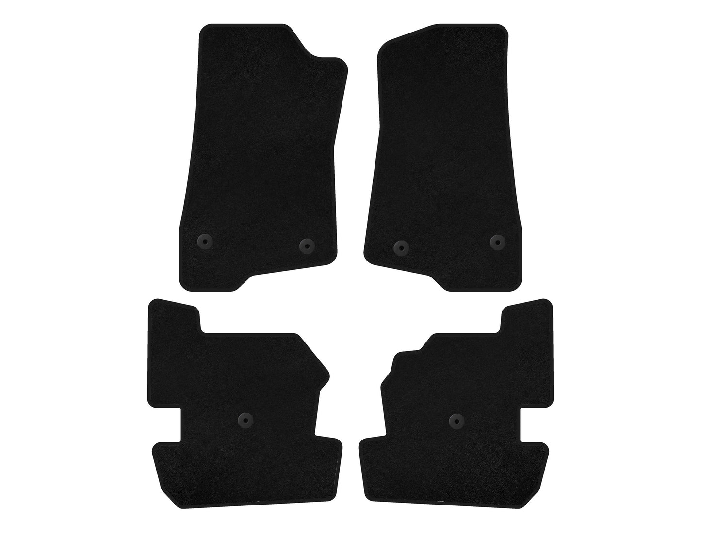 Textile Floor Mats Classic (black) for Jeep Wrangler 2018- - image 1