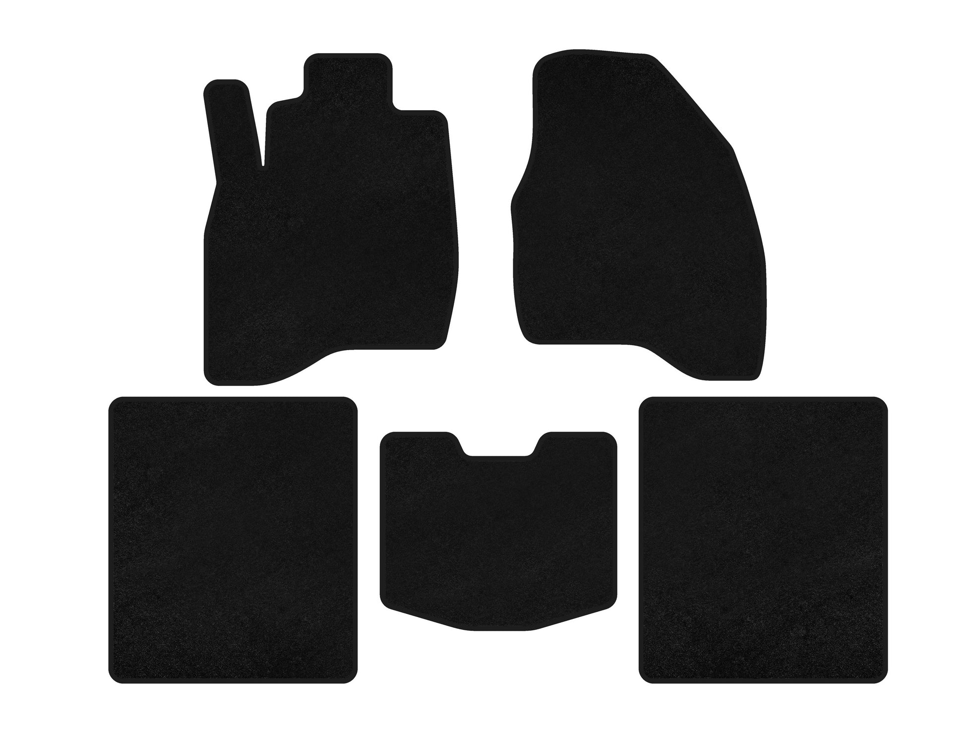 Textile Floor Mats Classic (2015-2019, 5-seater, Black) for Ford Explorer 2011-2019 - image 1