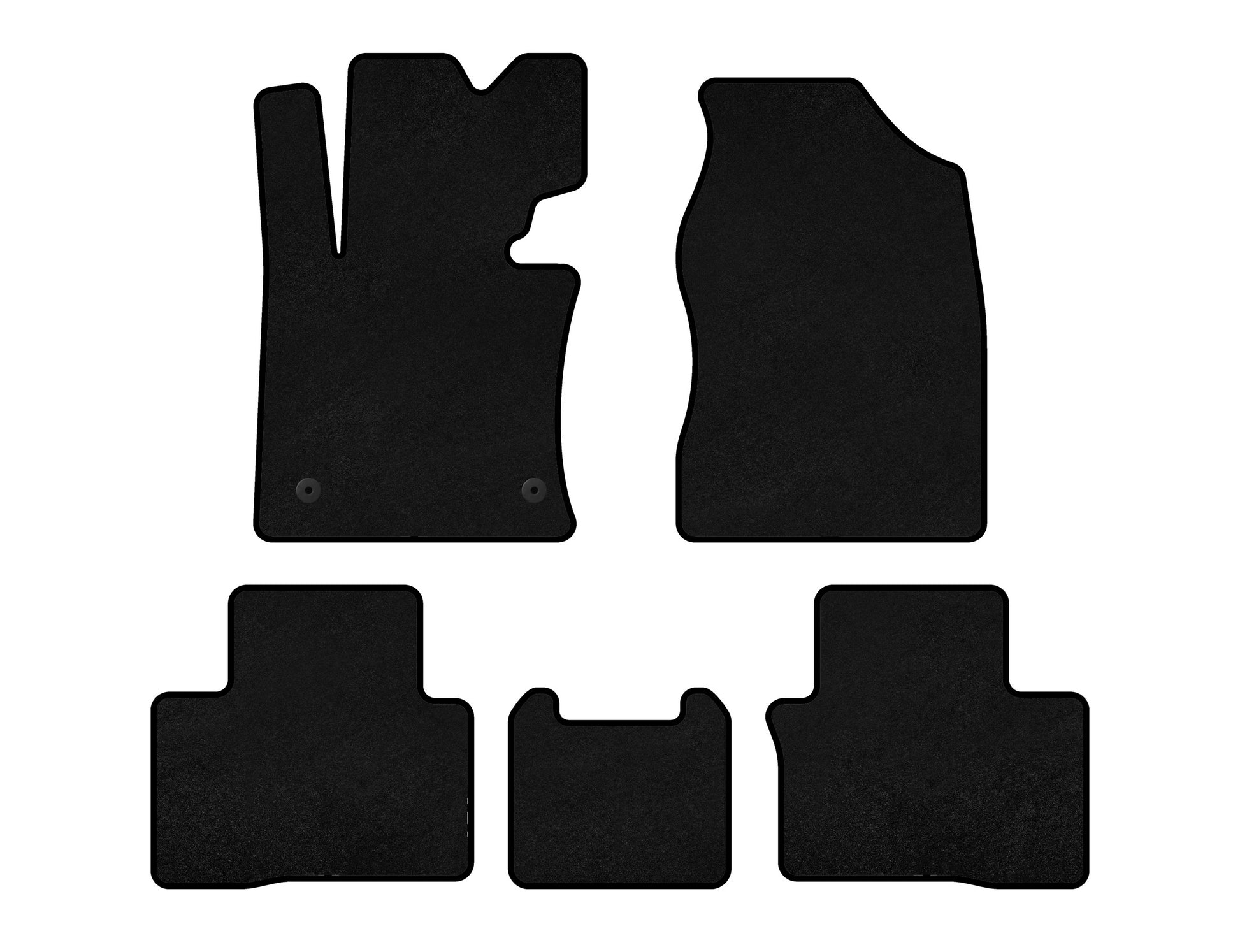 Textile Floor Mats Premium (Black) for SsangYong Tivoli 2015- - image 1