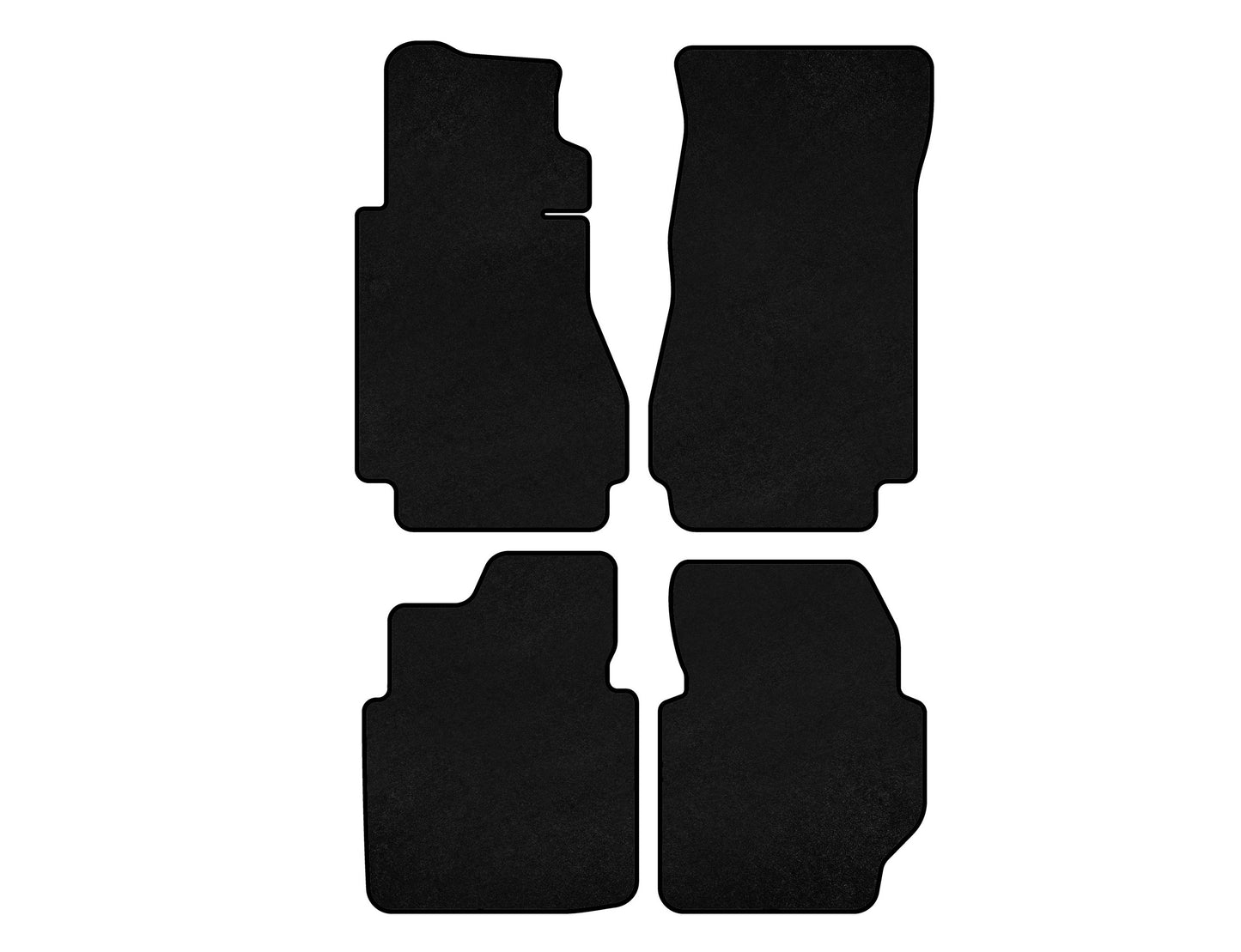 Textile Floor Mats Classic (black) for Mercedes W123 1975-1986 - image 1