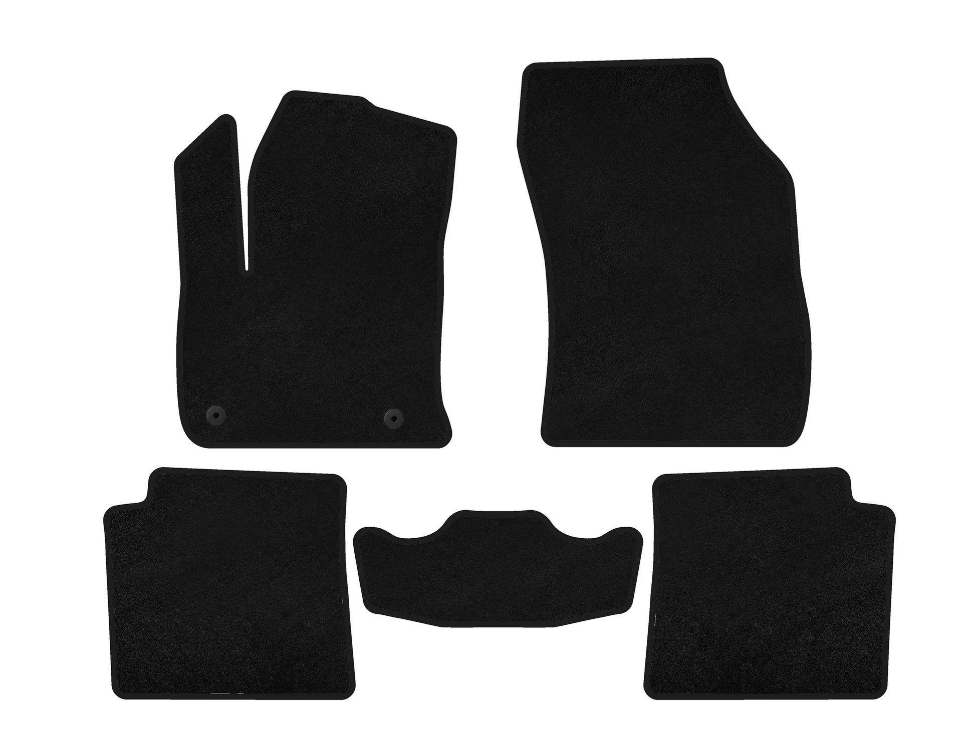 Textile Floor Mats Premium V1 (Electric, Black) for Peugeot 2008 2019- - image 1