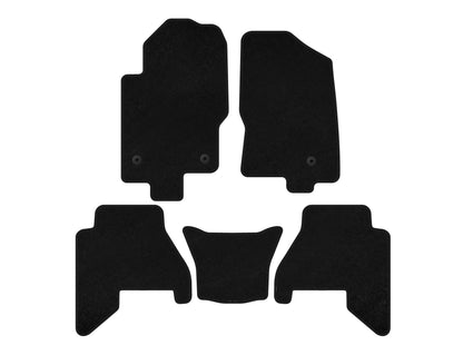 Textile Floor Mats Premium V2 (2 Rows, Black) for Nissan Pathfinder R51 2005-2014 - image 1