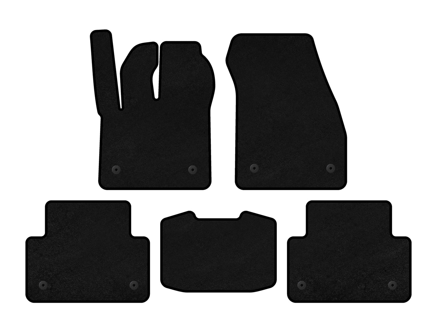 Textile Floor Mats Premium (Black) for Range Rover Evoque 2018- - image 1