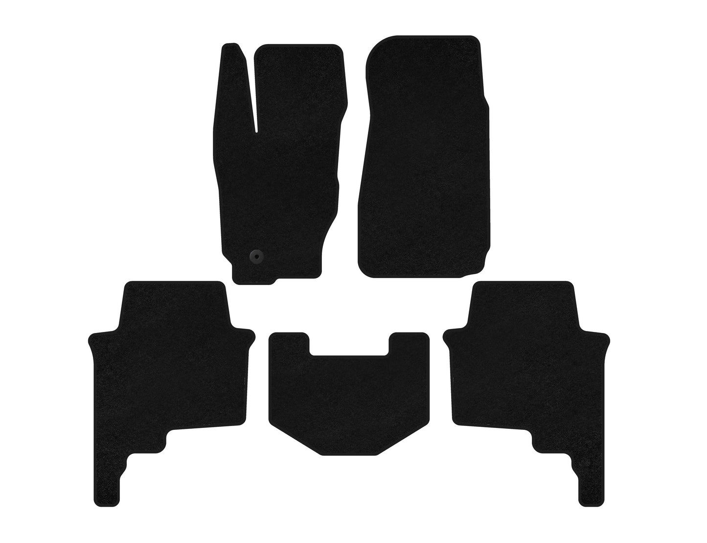 Textile Floor Mats Classic (black) for Jeep Commander 2005-2010 - image 1