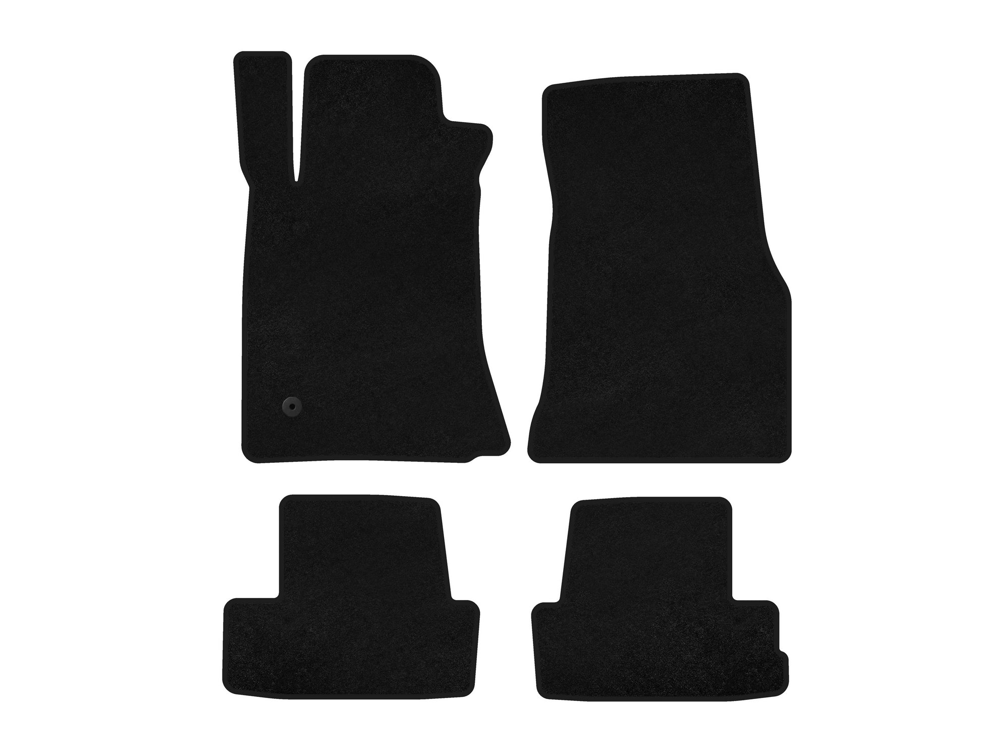 Textile Floor Mats Premium (2005-2009, GT, Coupe, Black) for Ford Mustang 2005-2014 - image 1