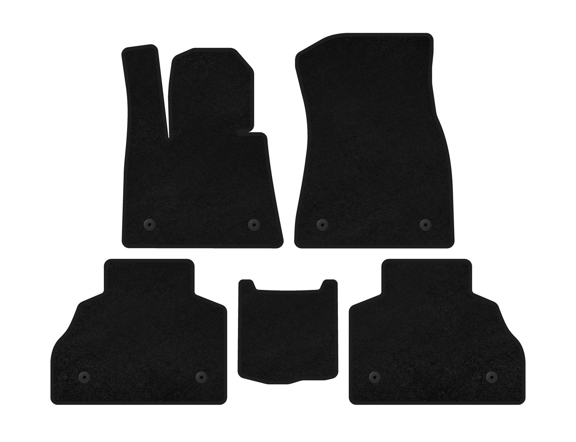 Textile Floor Mats Classic (2 Rows, Black) for BMW X7 G07 2019- - image 1