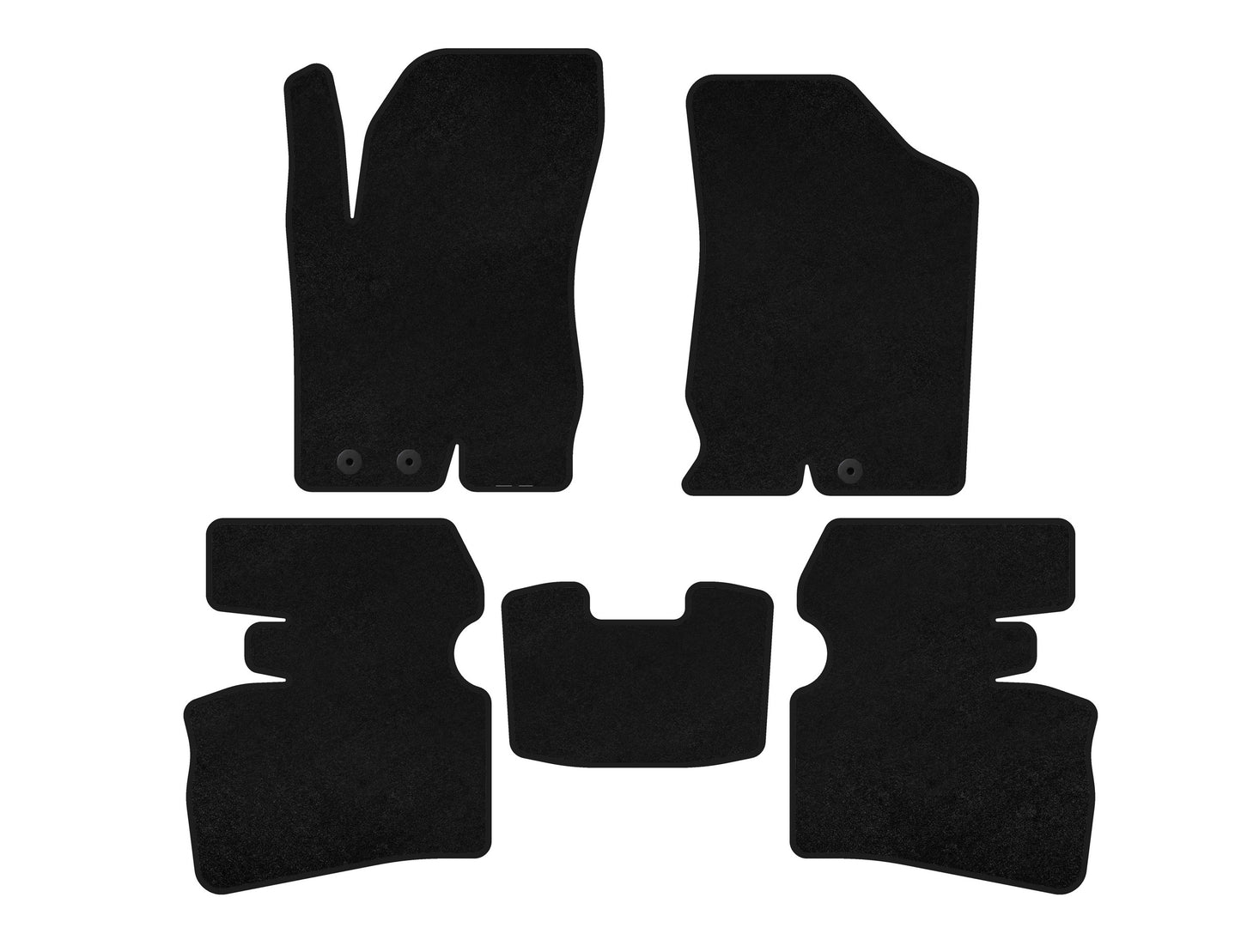 Textile Floor Mats Premium (SW, Black) for Hyundai I-30 2007-2011 - image 1