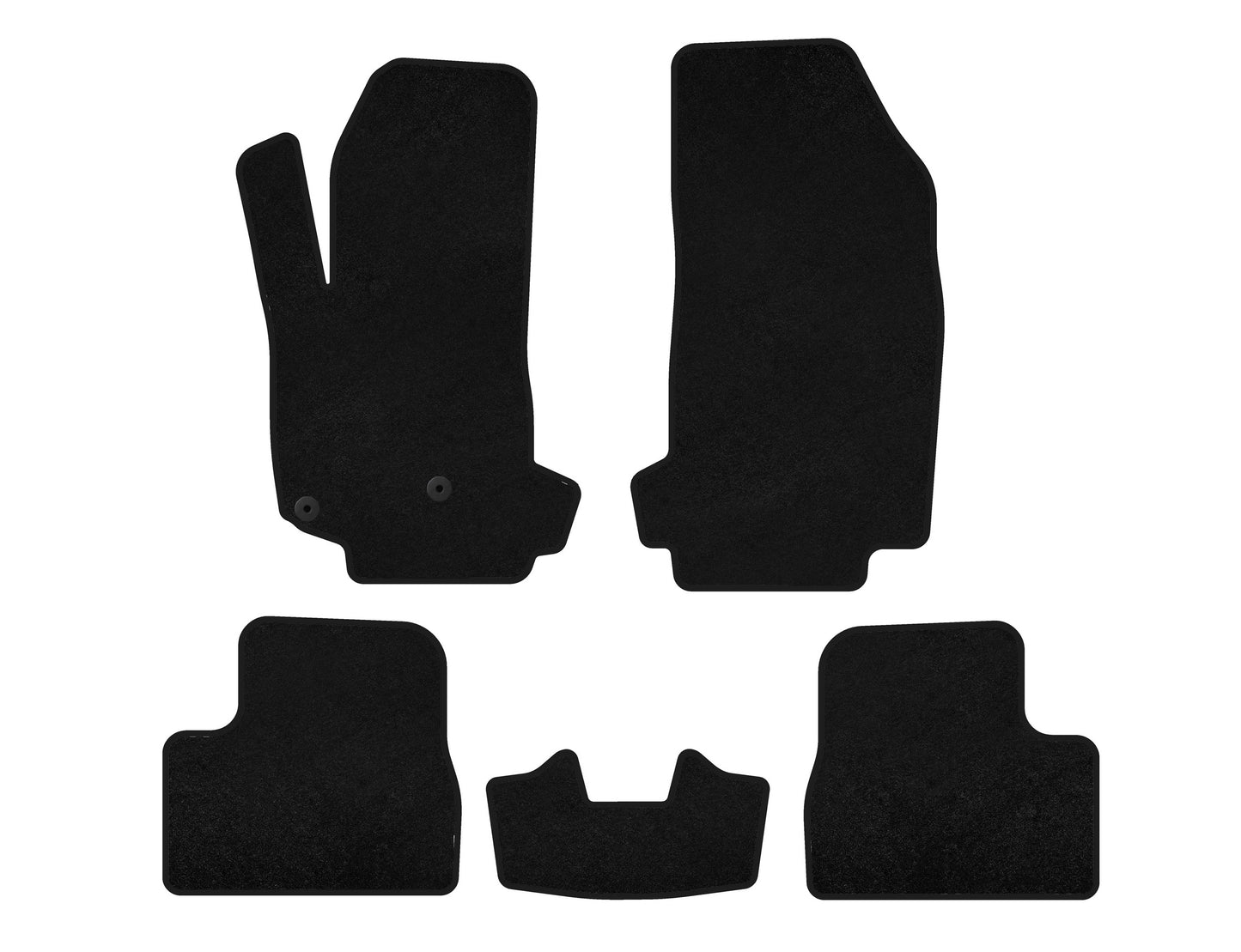 Textile Floor Mats Classic V-2 (Black) for Citroen DS-3 2009-2016 - image 1
