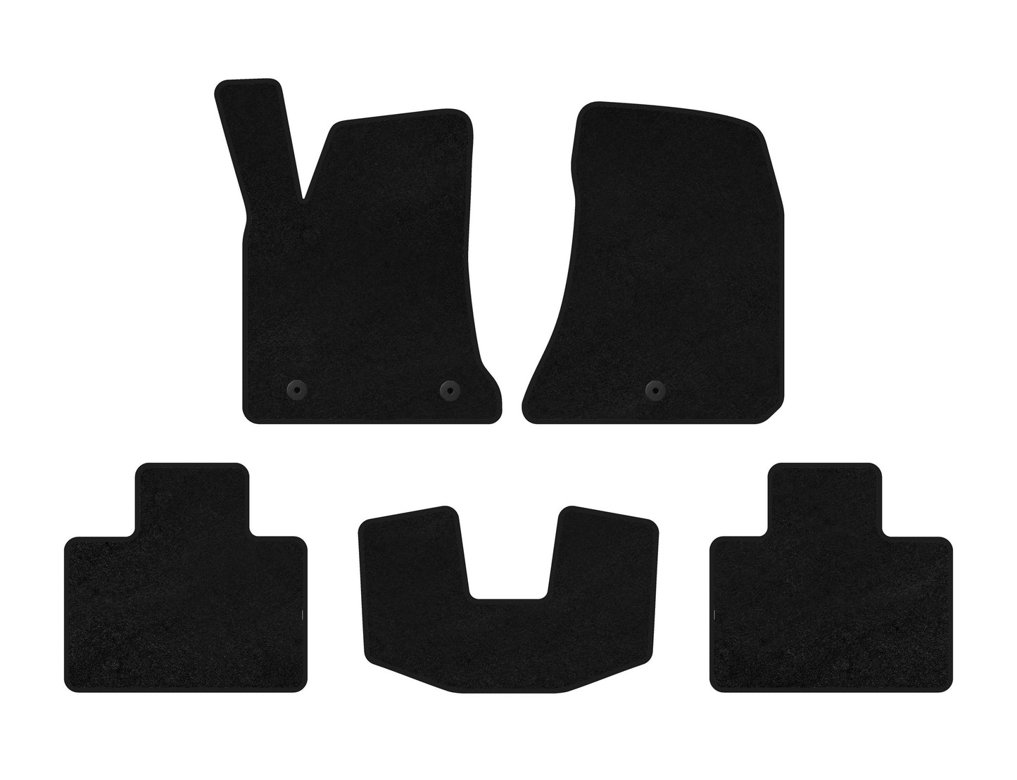 Textile Floor Mats Classic (2015-2023, SD, Black) for Dodge Charger 2010-2023 - image 1
