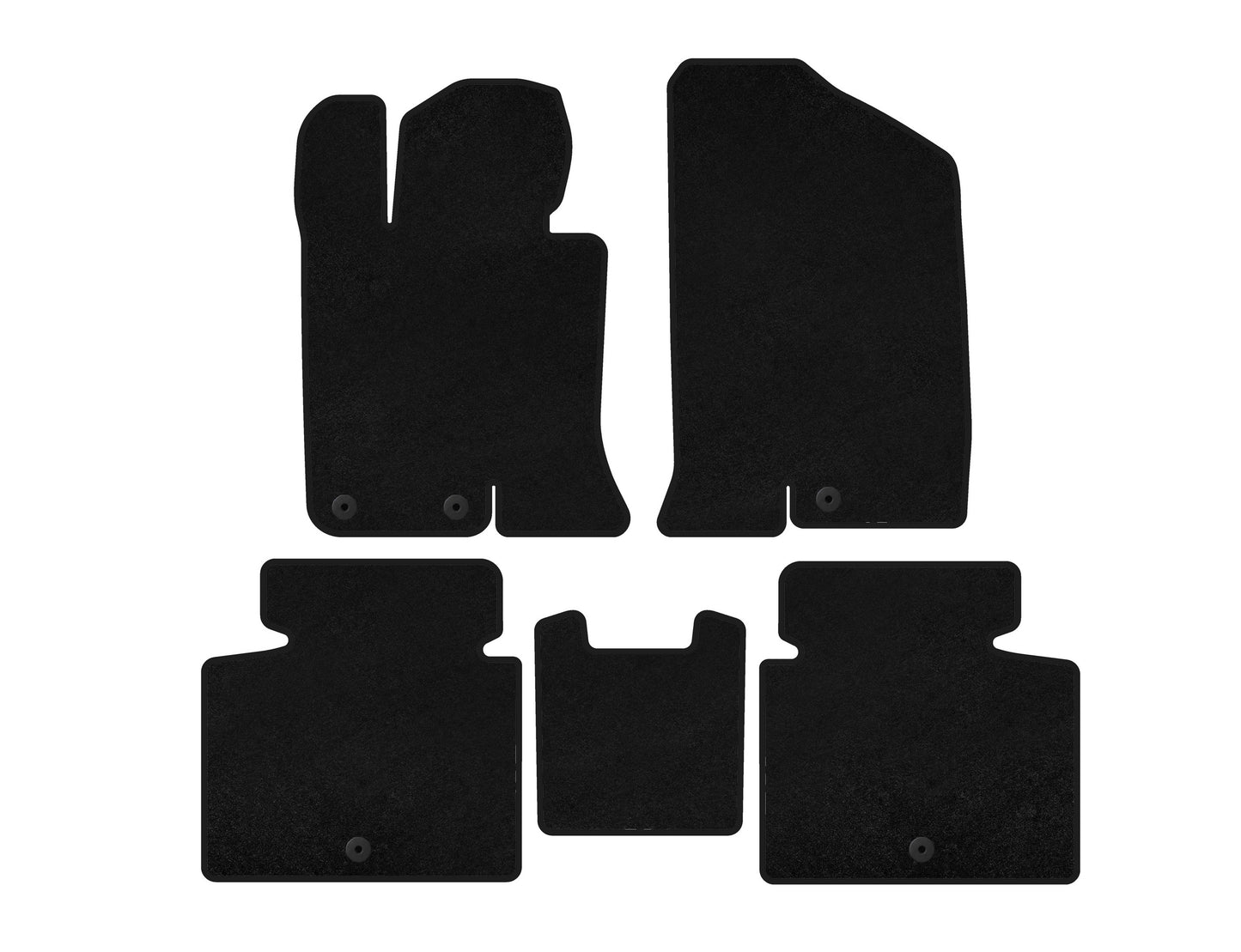 Textile Floor Mats Premium V-2 (SD, Black) for Kia Optima 2010-2016 - image 1
