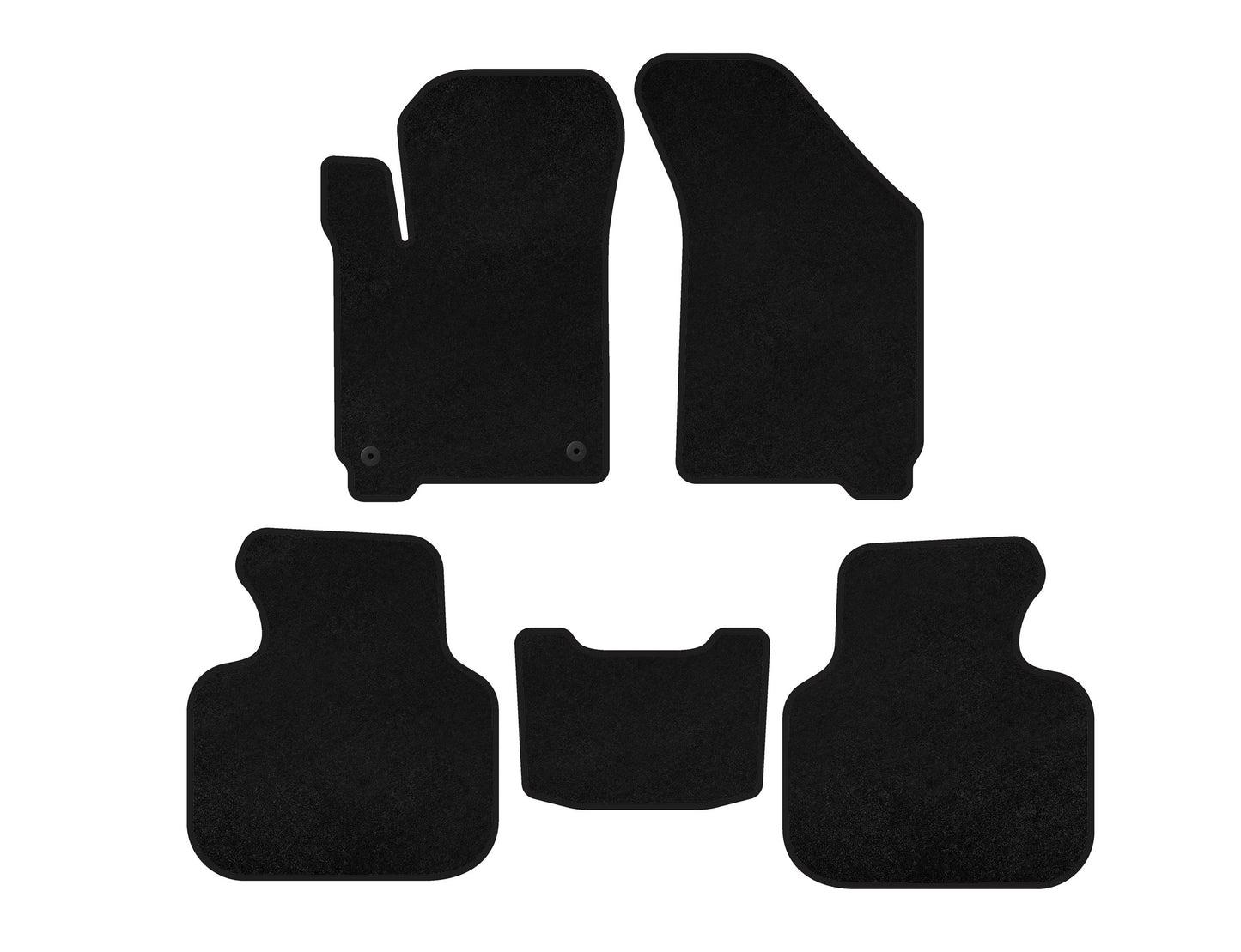 Textile Floor Mats Classic (2008-2011, Black) for Dodge Journey 2008-2020 - image 1