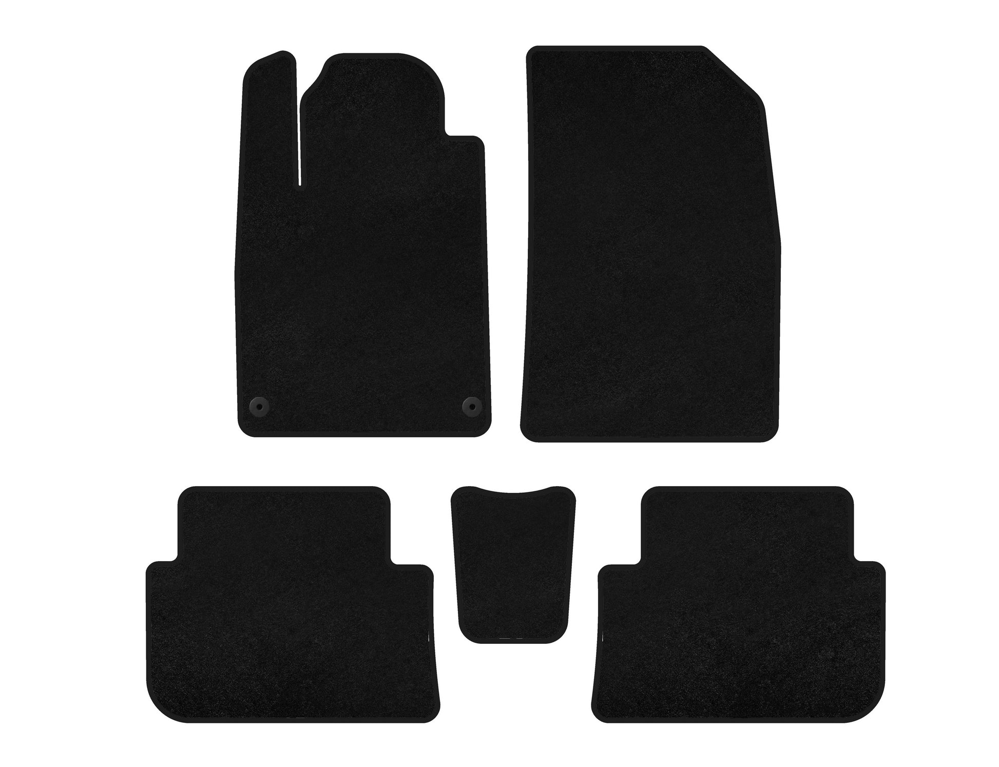 Textile Floor Mats Premium (SD, Black) for Peugeot 407 2004-2011 - image 1