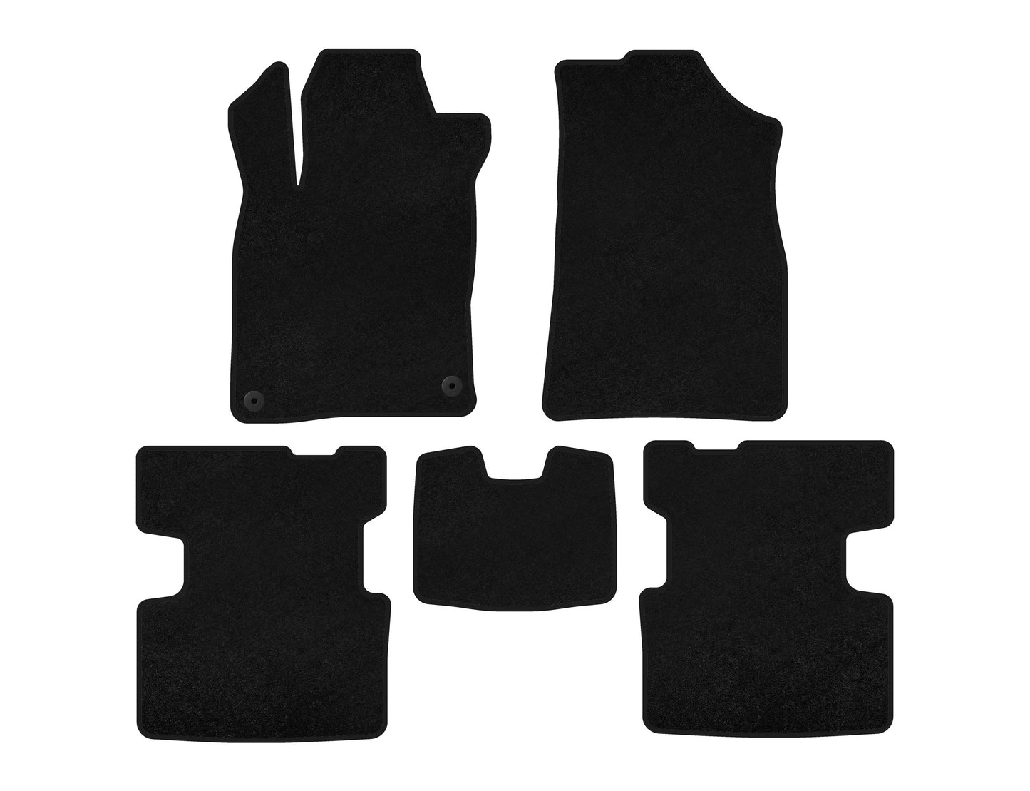 Textile Floor Mats Classic (Black) for Honda Insight III 2018-2022 - image 1