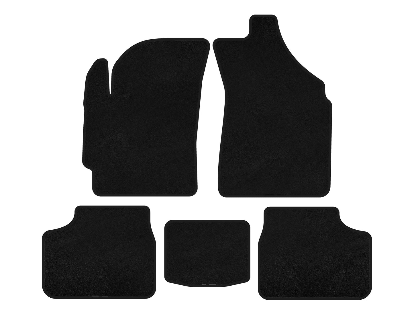 Textile Floor Mats Classic (Black) for Daewoo Matiz 2009-2015 - image 1