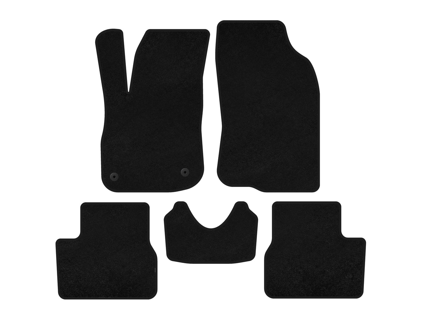 Textile Floor Mats Premium (Black) for Peugeot 2008 2013-2019 - image 1