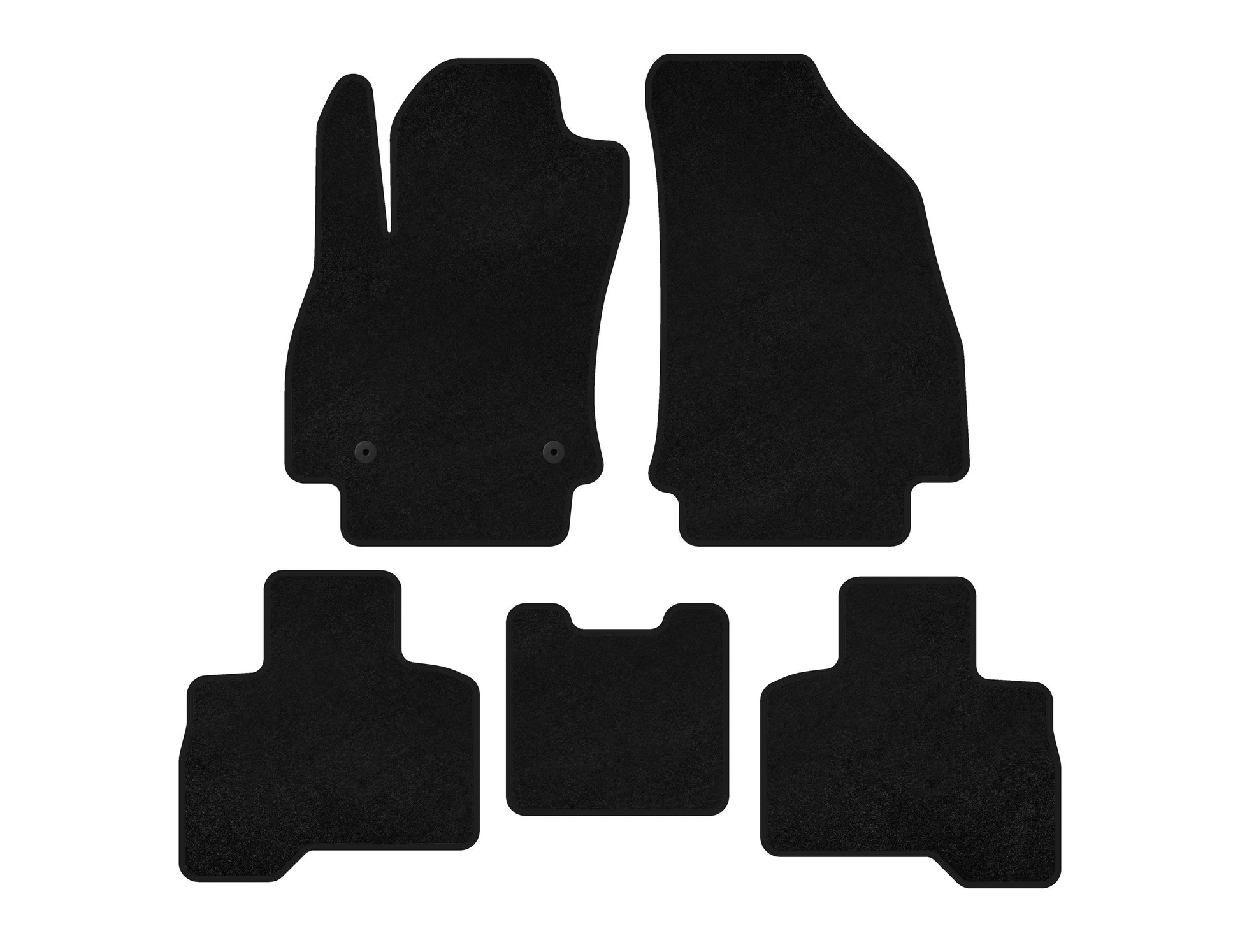 Textile Floor Mats Classic (For Qubo 2008-2016, Black) for Fiat Fiorino/Qubo 2008-2024 - image 1