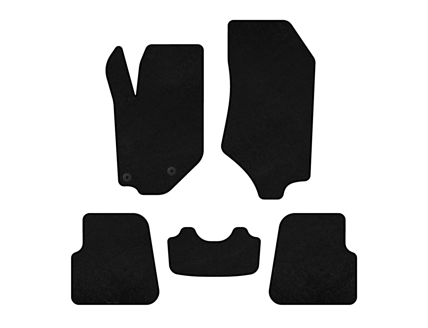 Textile Floor Mats Classic (HB, 5-Door, Black) for Opel Corsa F 2019- - image 1