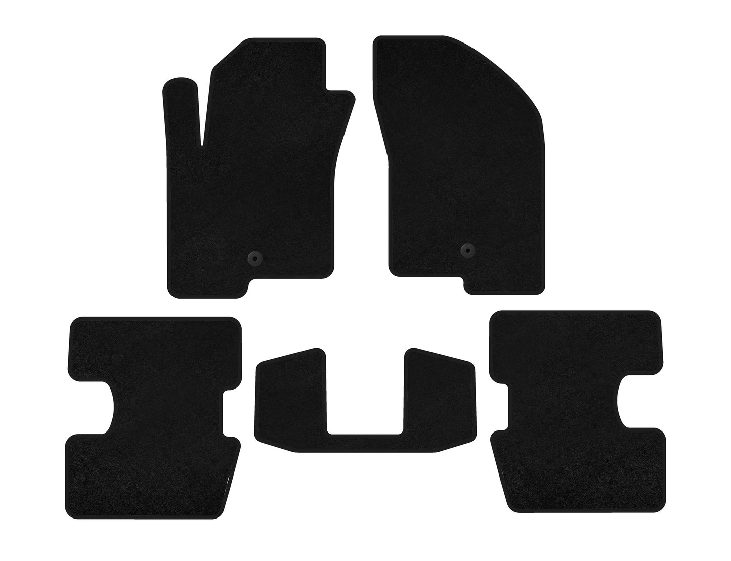 Textile Floor Mats Classic (Black) for Jeep Patriot 2007-2016 - image 1