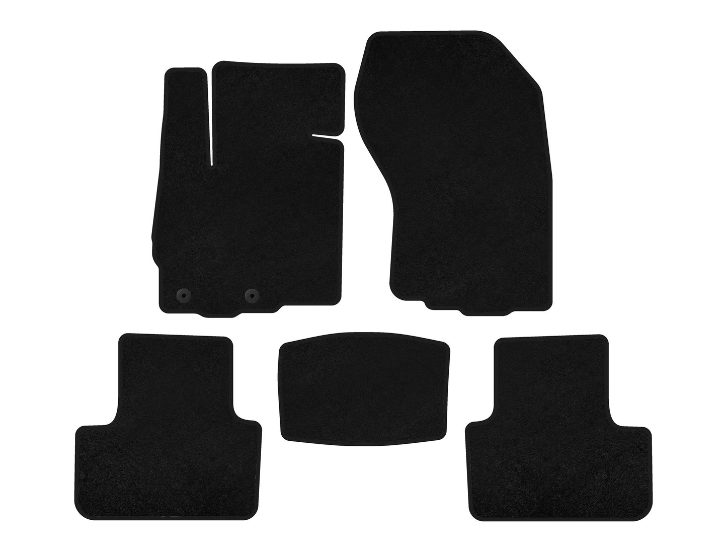 Textile Floor Mats Premium (Black) for Peugeot 4008 2012-2017 - image 1