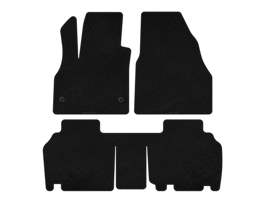 Textile Floor Mats Premium (2 Rows, 5-Door/7-Seater, Black) for Renault Kangoo 2008-2020 - image 1