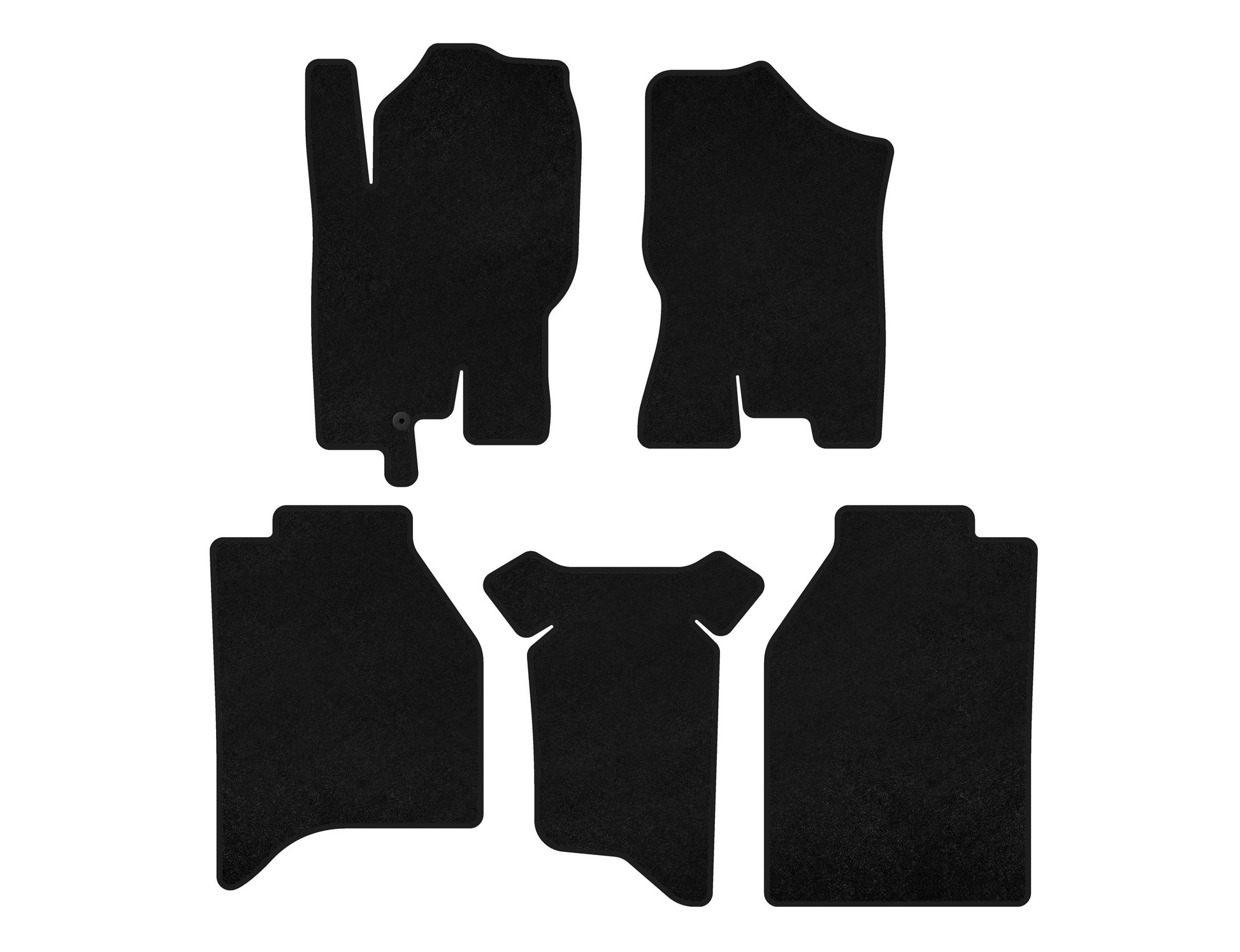 Textile Floor Mats Premium (black) for Nissan Navara 2006-2015 - image 1