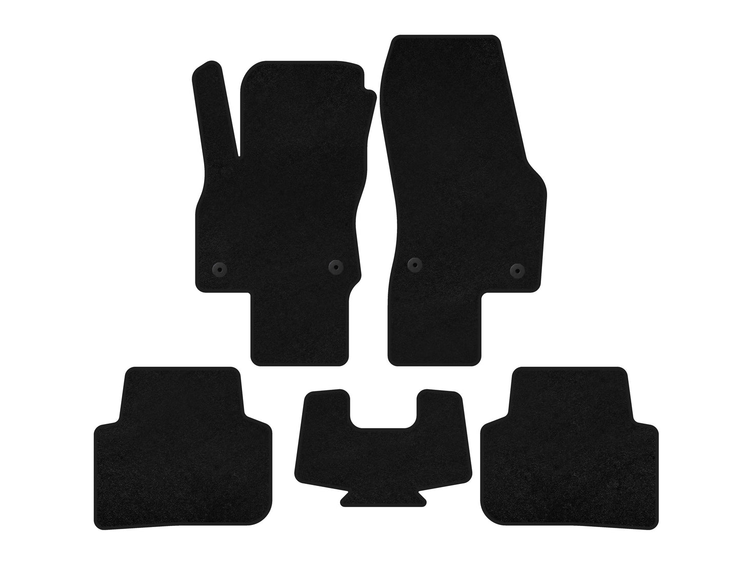 Textile Floor Mats Premium (Black) for Audi Q3 2019- - image 1