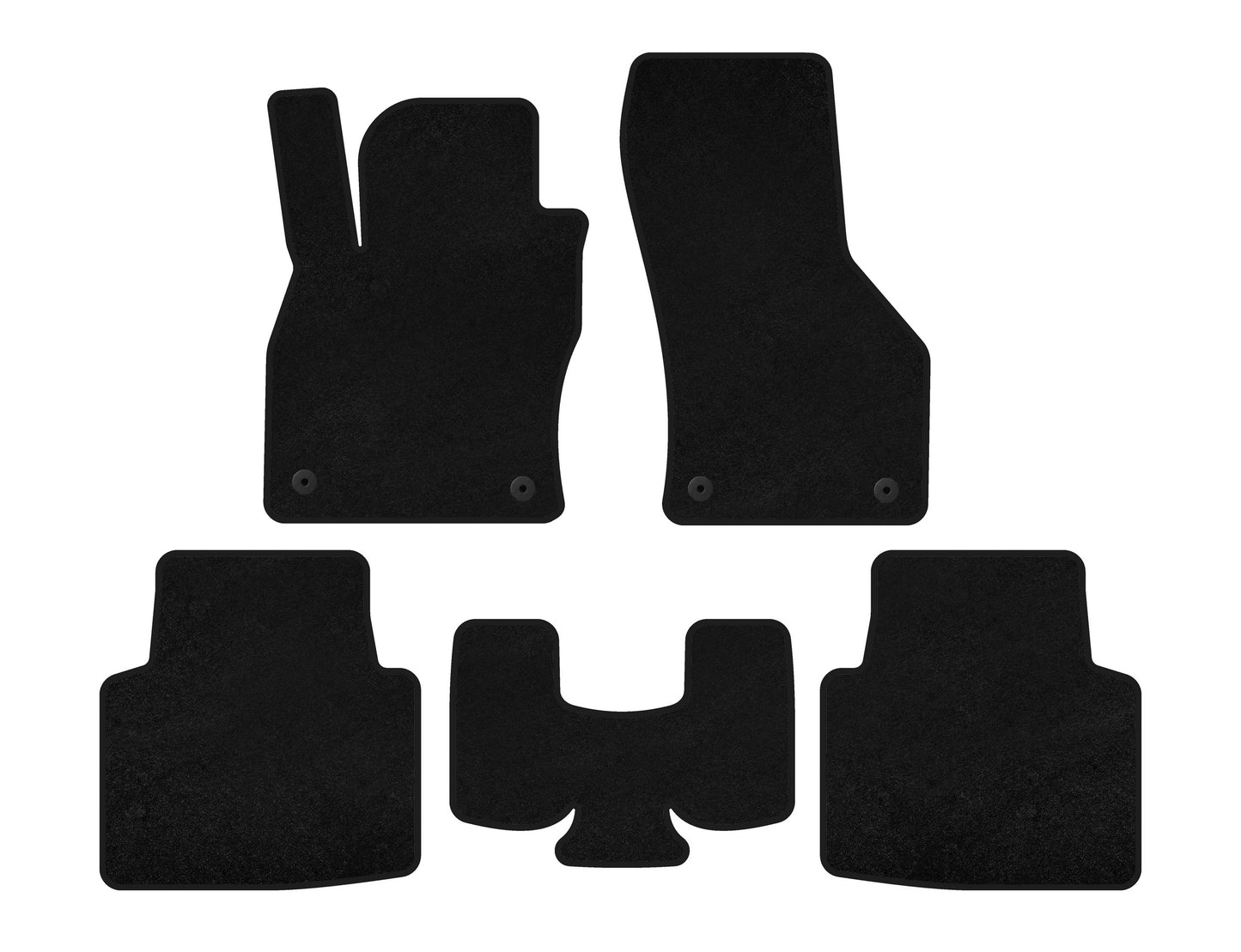 Textile Floor Mats Classic (black) for Volkswagen Arteon 2017-2025 - image 1