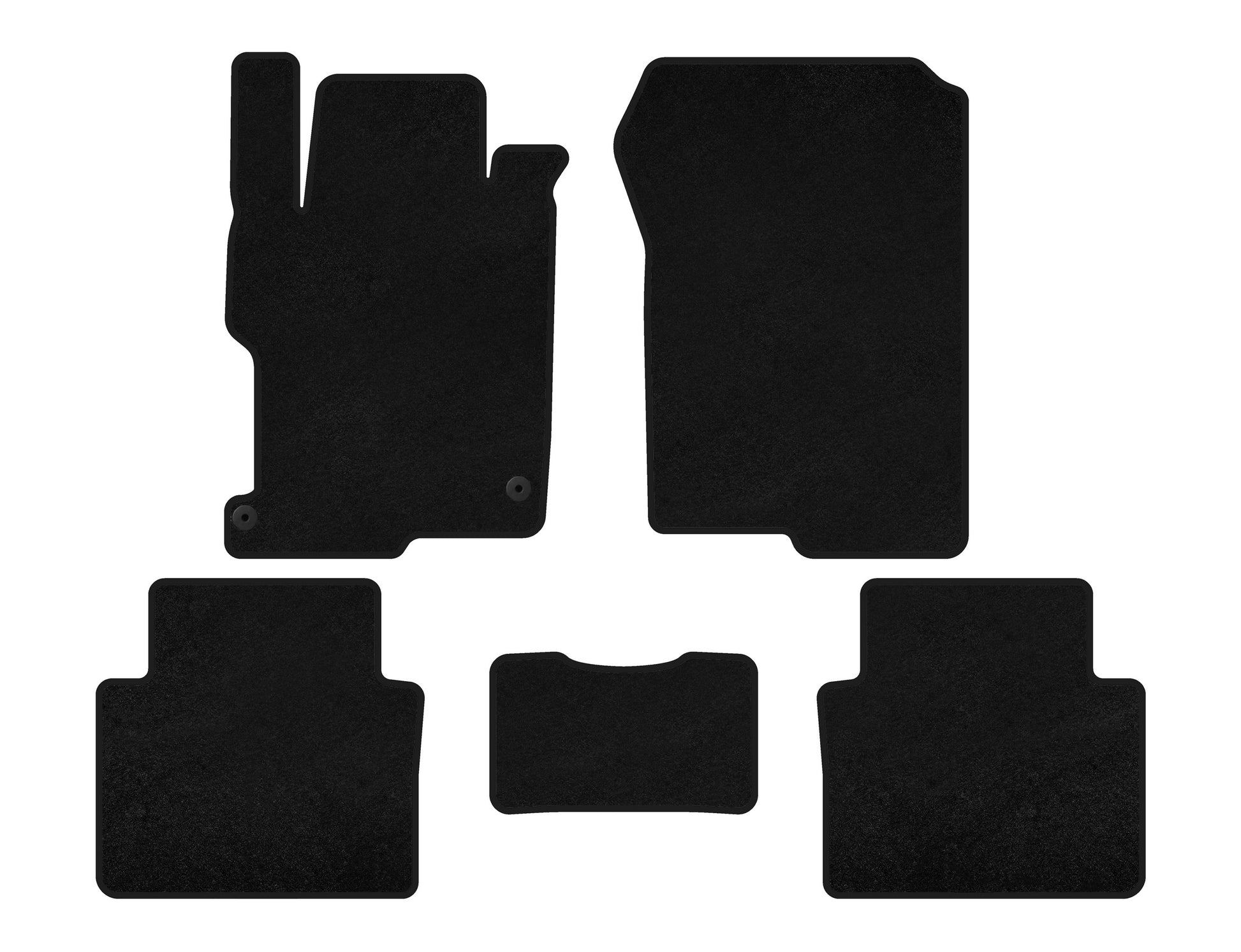 Textile Floor Mats Premium (SD, Black) for Honda Accord IX 2013-2017 - image 1