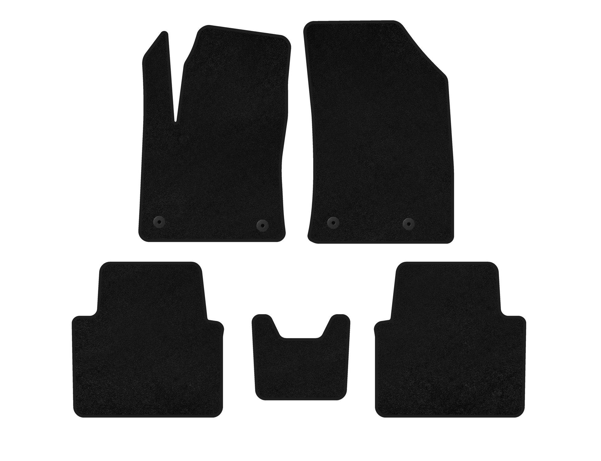 Textile Floor Mats Premium (Black) for Citroen C-3 Aircross 2017-2024 - image 1