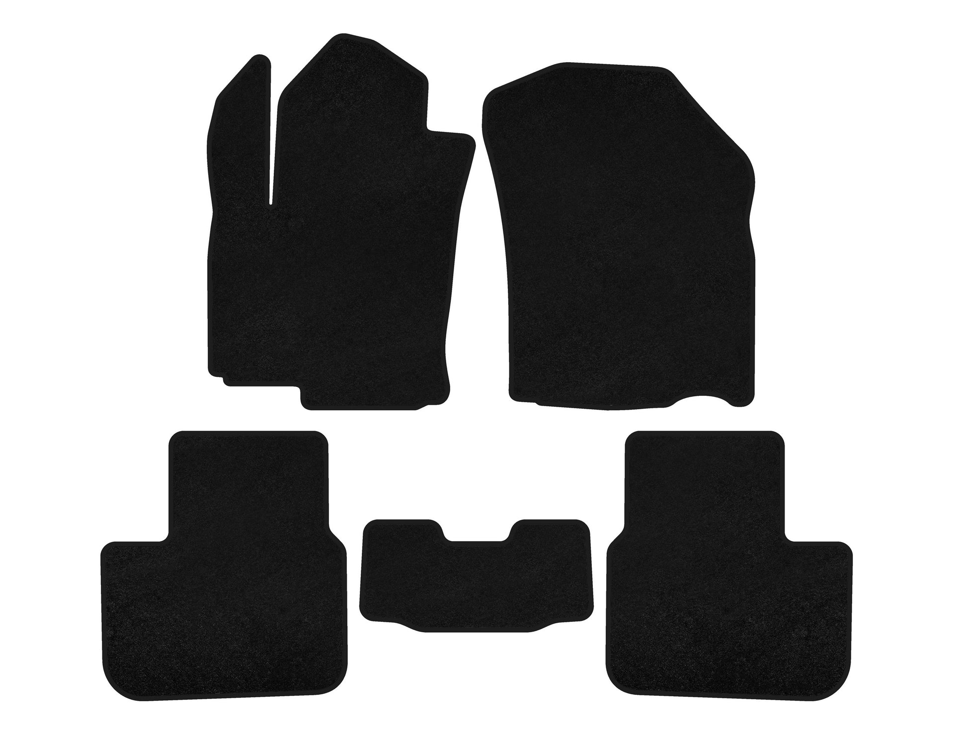 Textile Floor Mats Classic (HB, Black) for Fiat Sedici 2006-2014 - image 1