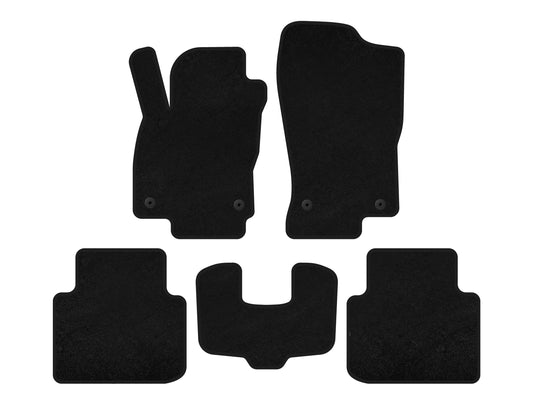 Textile Floor Mats Premium (2022+, LB, Black) for Volkswagen Arteon 2017-2025 - image 1