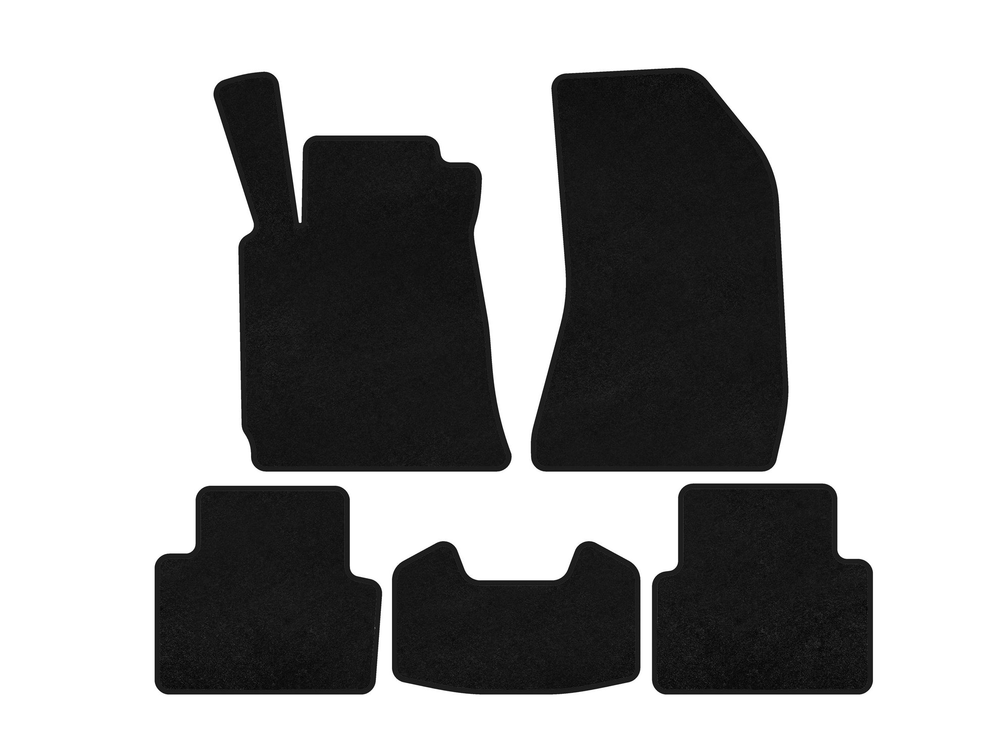 Textile Floor Mats Classic V-1 (Black) for Alfa Romeo 159 2005-2011 - image 1