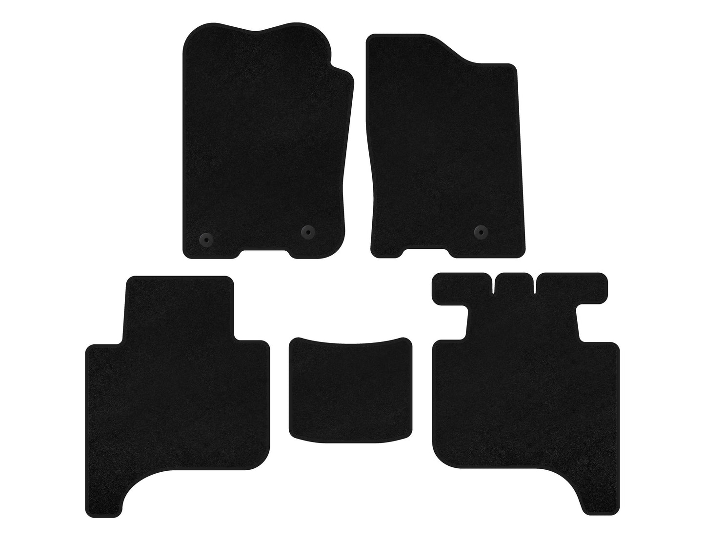 Premium Textile Floor Mats (2 Rows, 2004-2008, Black) for Infiniti QX56 2004-2010 - image 1