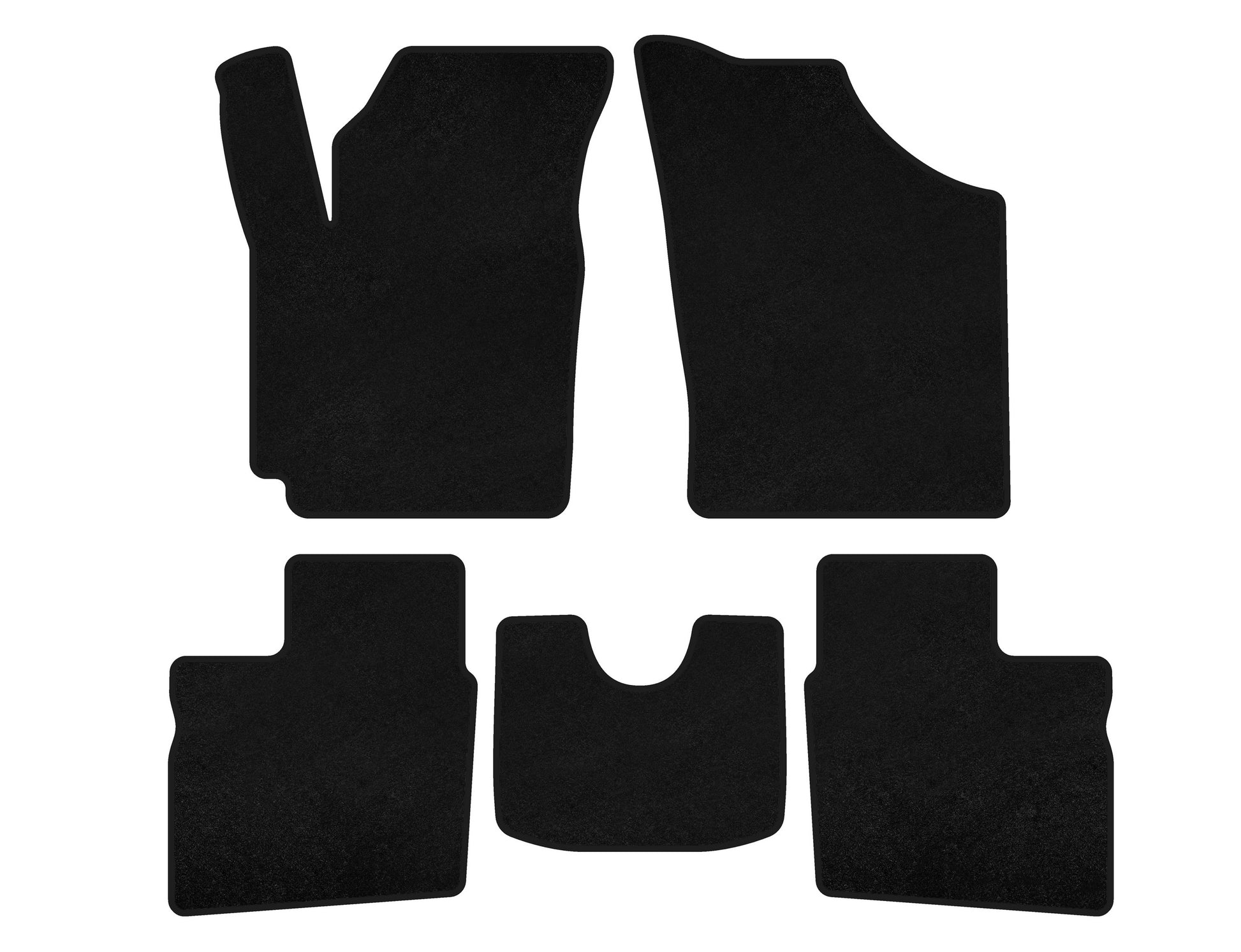 Textile Floor Mats Classic (2005-2009, SD, Black) for Geely CK-1 2005-2008 - image 1