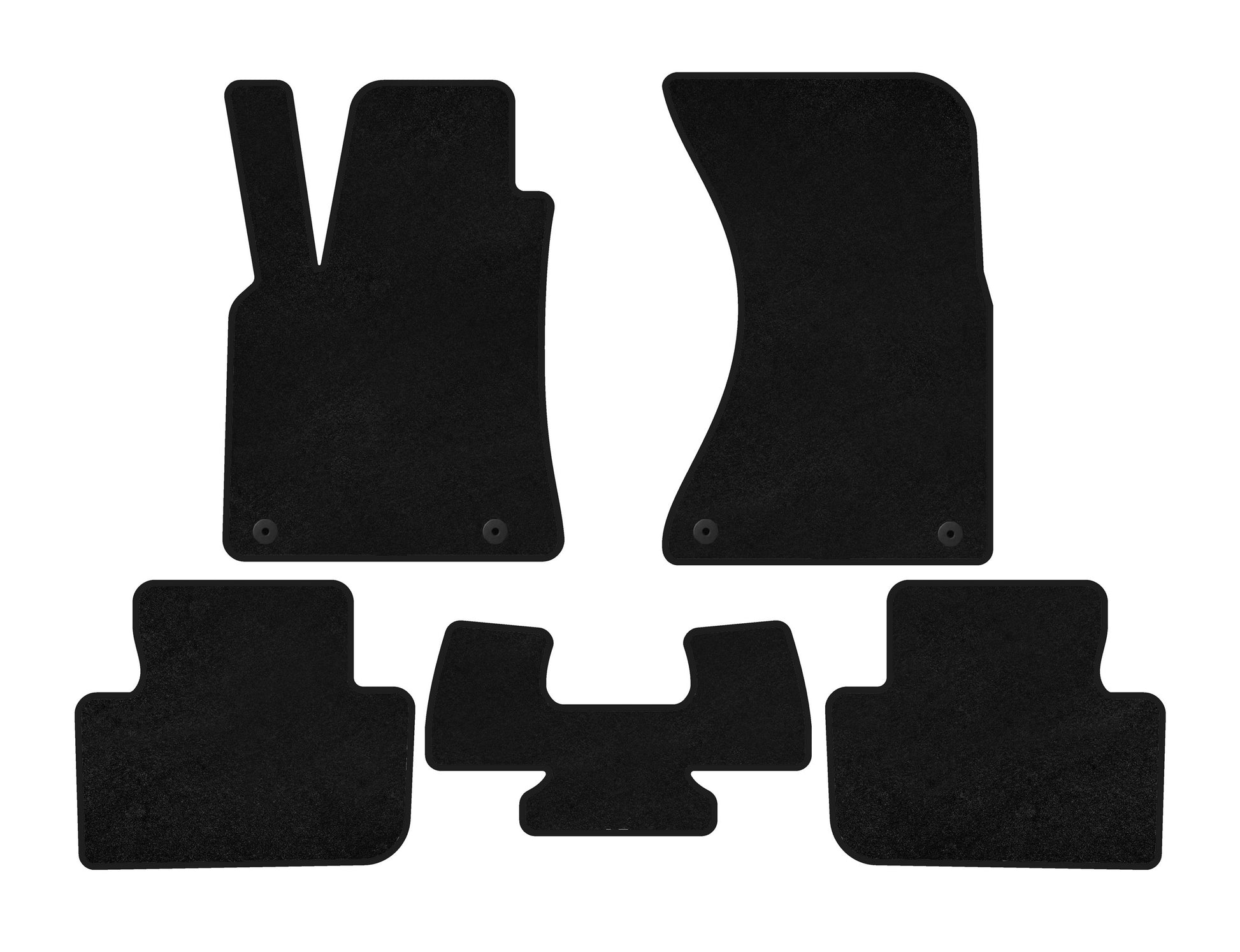 Textile Floor Mats Premium (2014-2018, Black) for Porsche Macan 2014-2024 - image 1