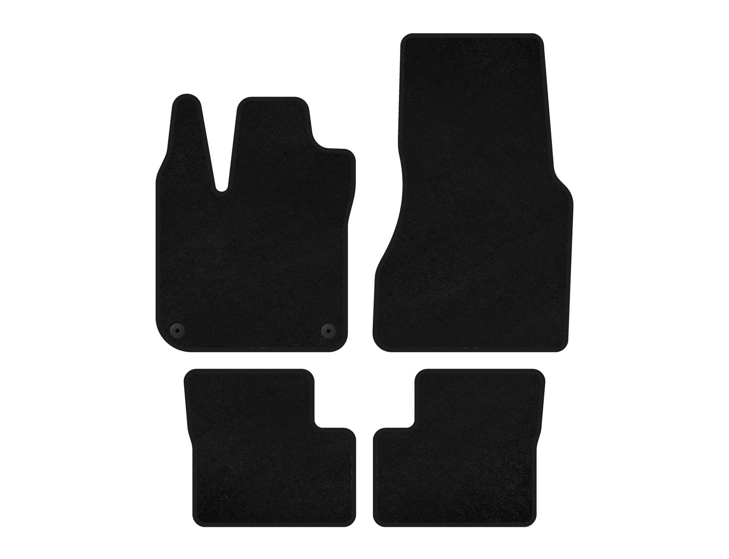 Textile Floor Mats Premium (HB, 5-door, Black) for Smart 2014- - image 1