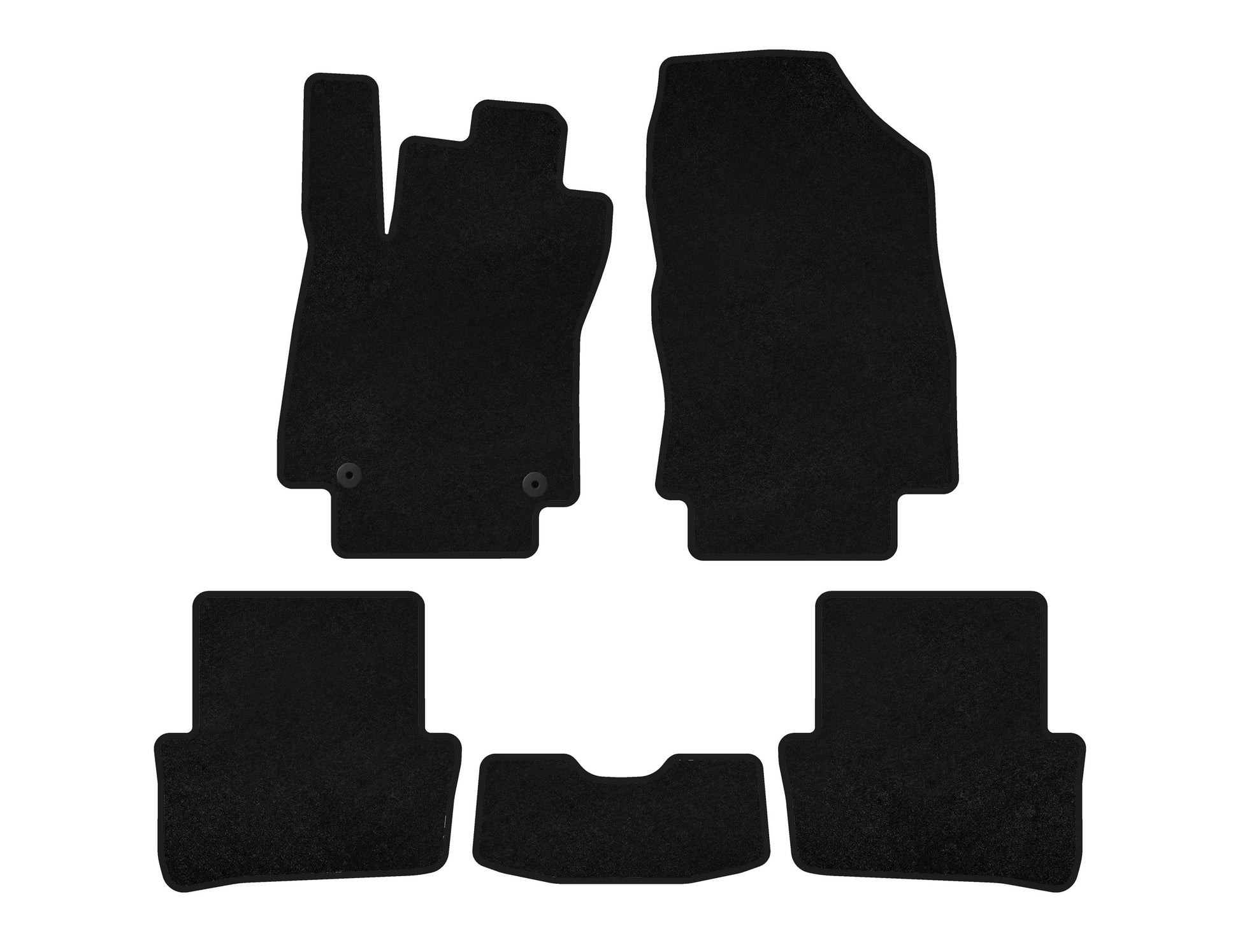 Premium Textile Floor Mats (2012-2016, HB, 5-Door, Black) for Renault Clio IV 2012-2019 - image 1