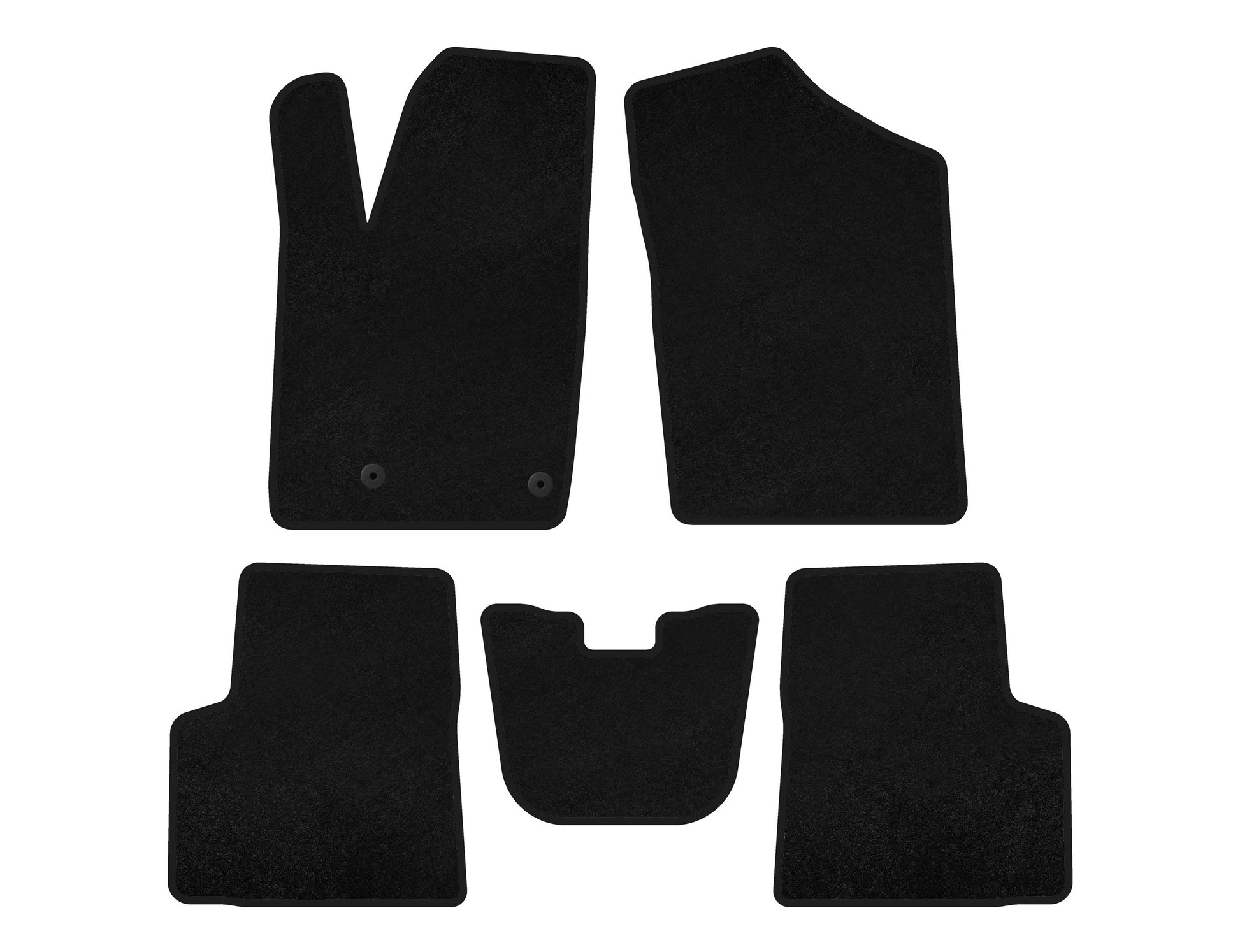 Textile Floor Mats Premium (Black) for Peugeot Partner 1996-2008 - image 1