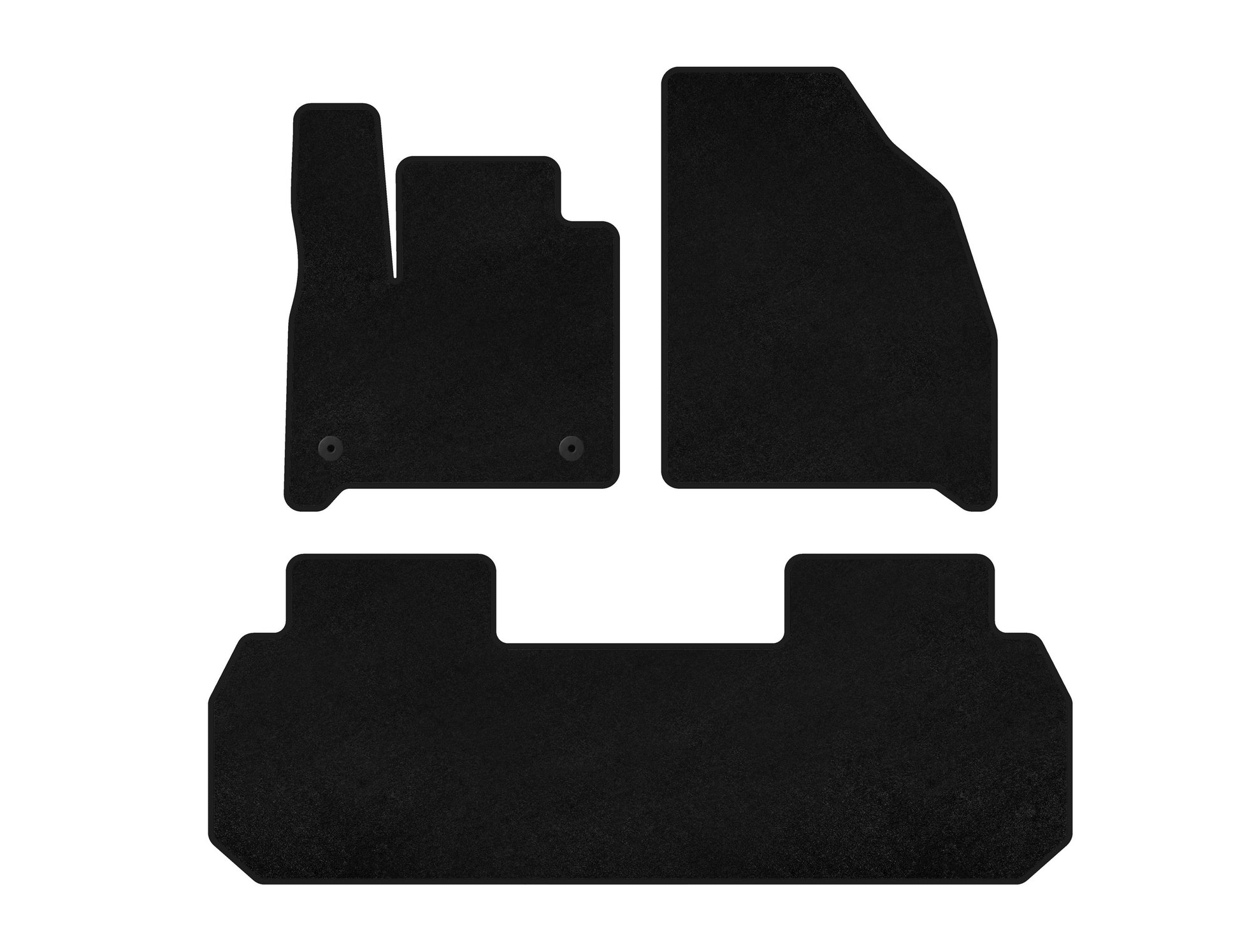 Textile Floor Mats Classic (2 Rows, Black) for Chevrolet Traverse 2017- - image 1
