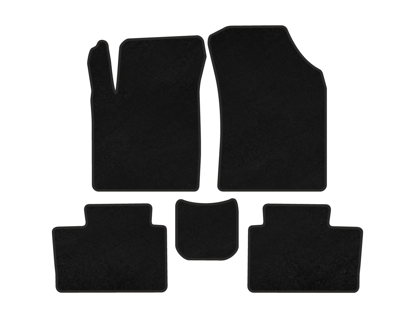 Deluxe Textile Floor Mats (Black) for JAC iEV7S 2017-2023 - image 1
